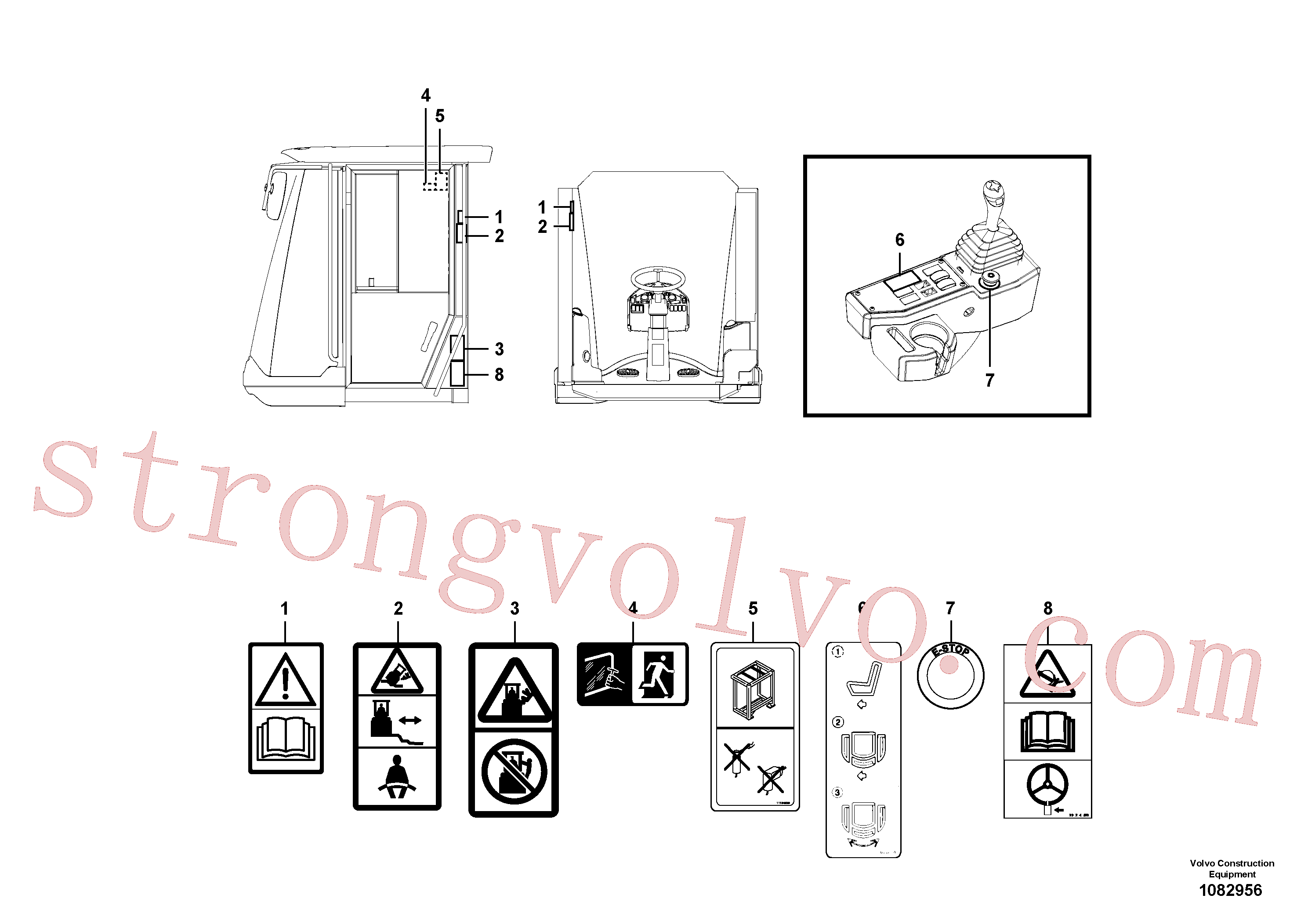 VOE12785203 Volvo Placas de sinalização e etiquetas adesivas(1082956 Montagem)