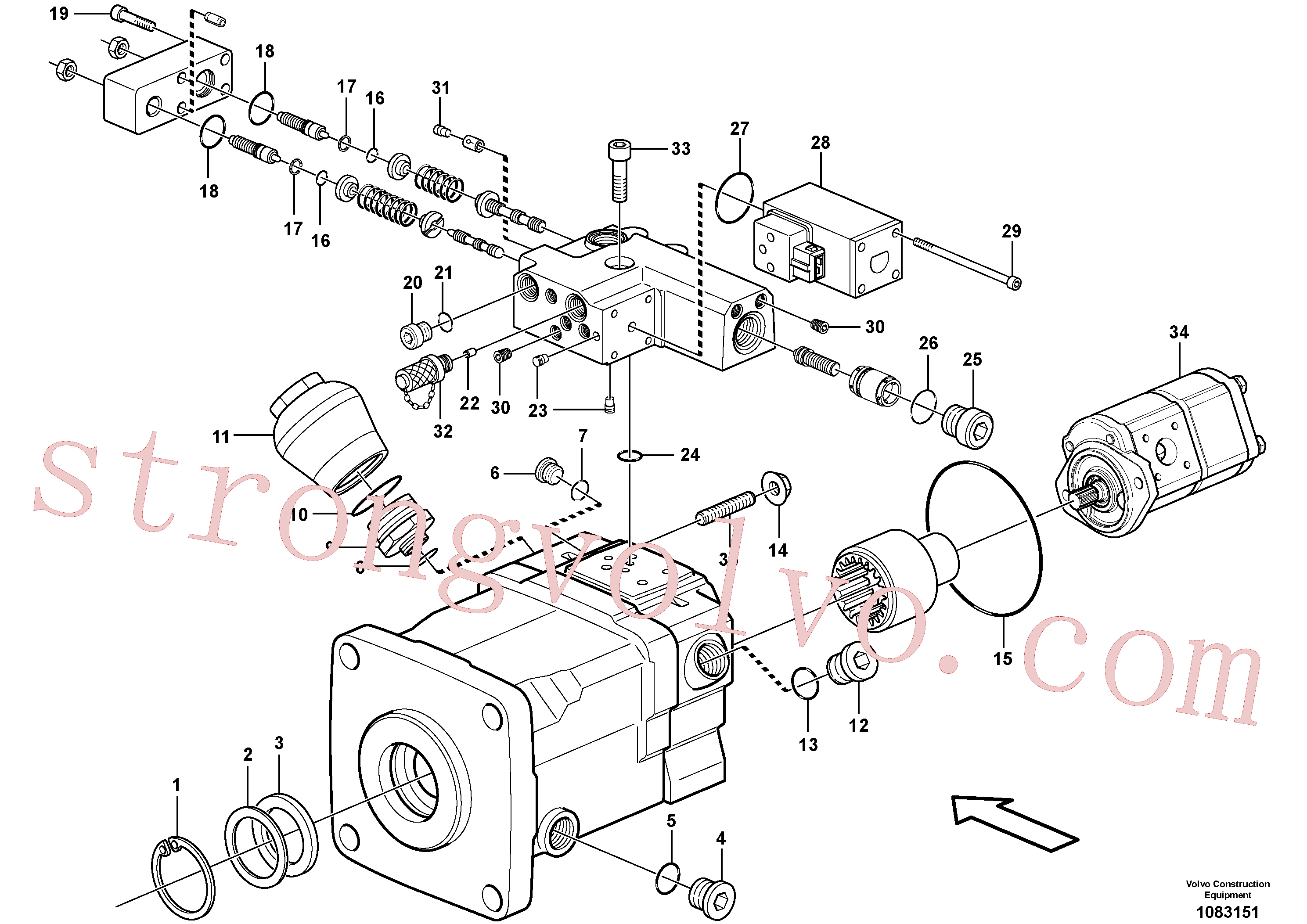 VOE11704910 Volvo Bomba(1083151 Montagem)