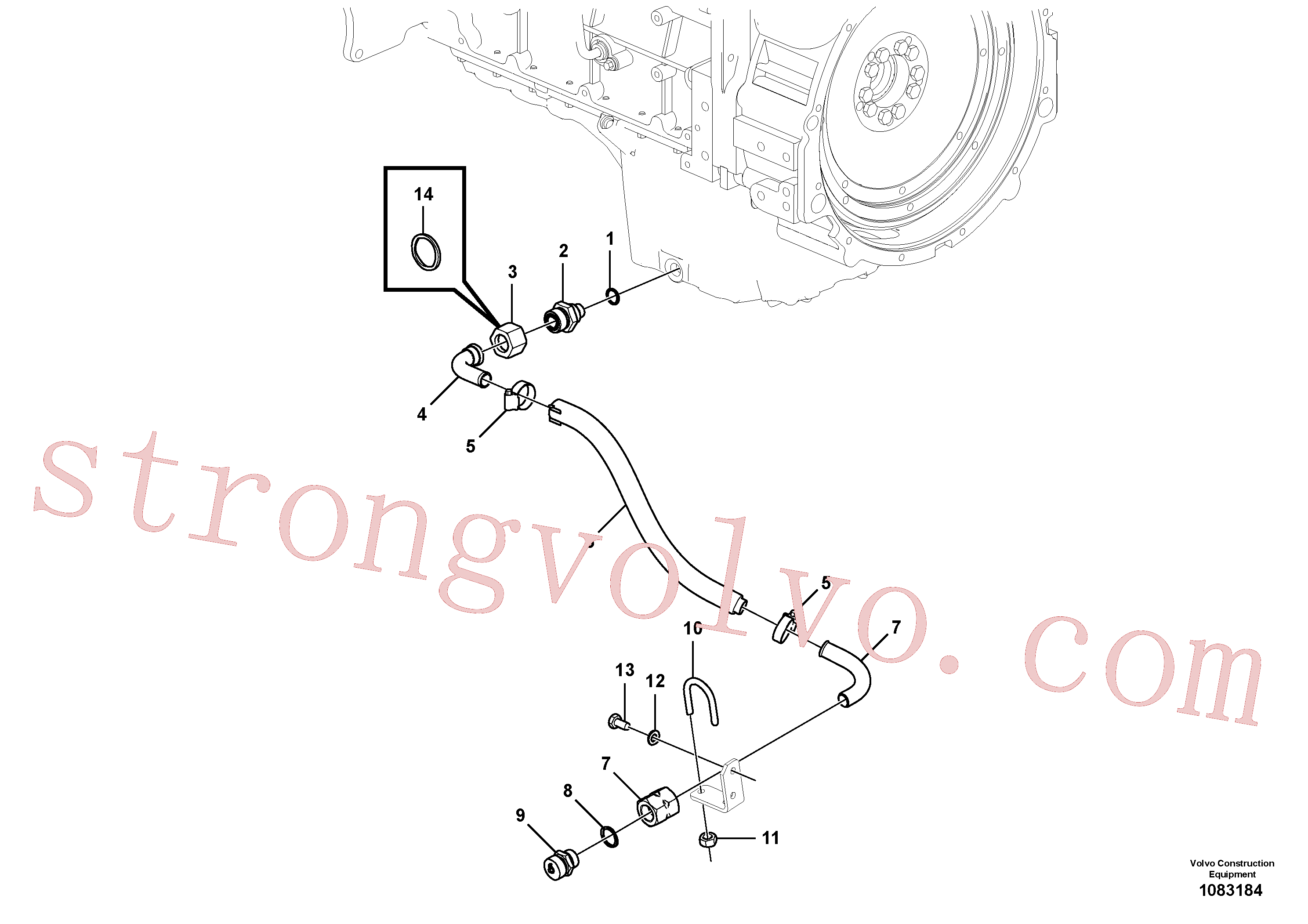 VOE11130269 Volvo Drenagem do cárter de óleo inferior(1083184 Montagem)