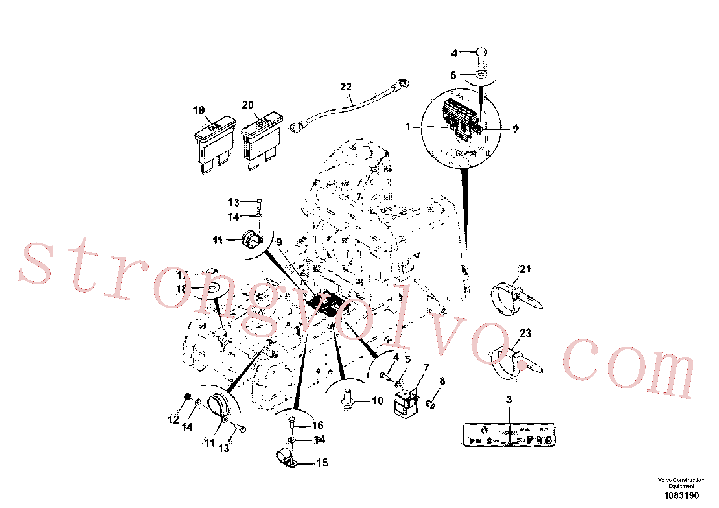 China Made VOE17274481 Clipe Volvo Acessórios para escavadeira