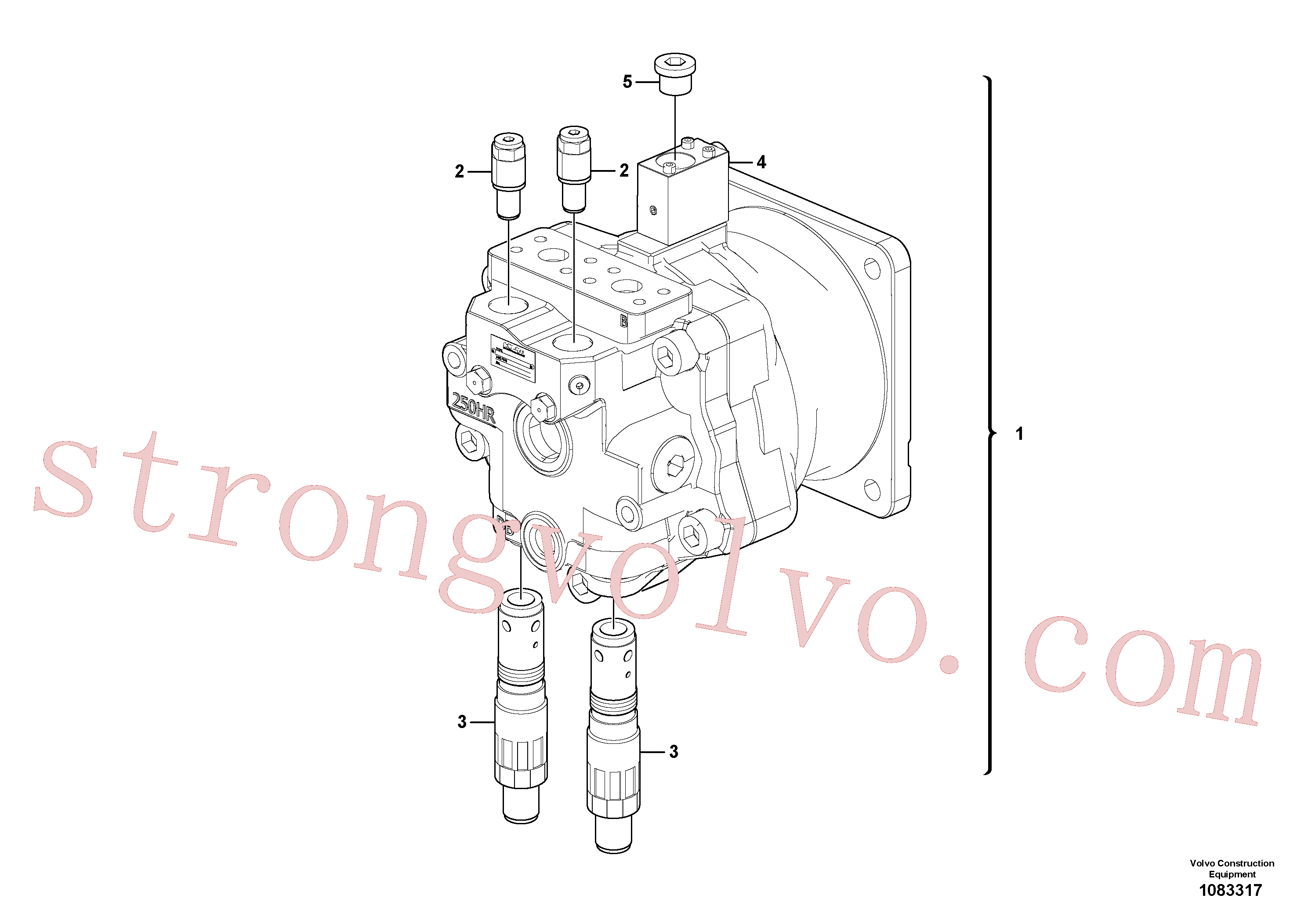 VOE14688235 Volvo Motor de rotação(1083317 Montagem)