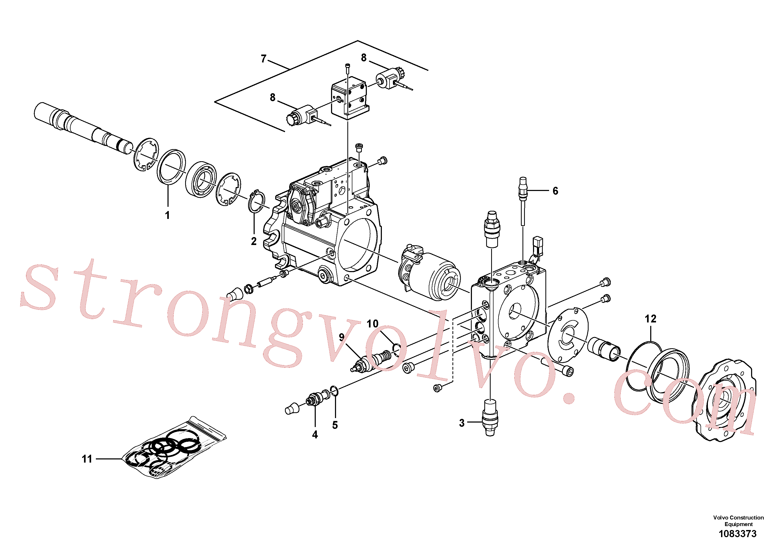 VOE11997668 Anel-o Volvo escavadeira