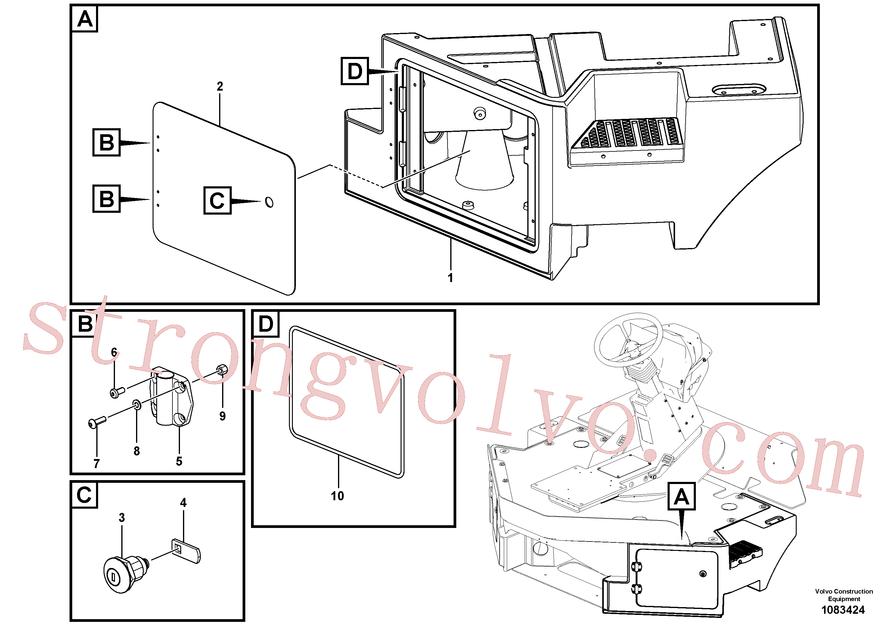 VOE15173204 Volvo Pavimento do operador(1083424 Montagem)