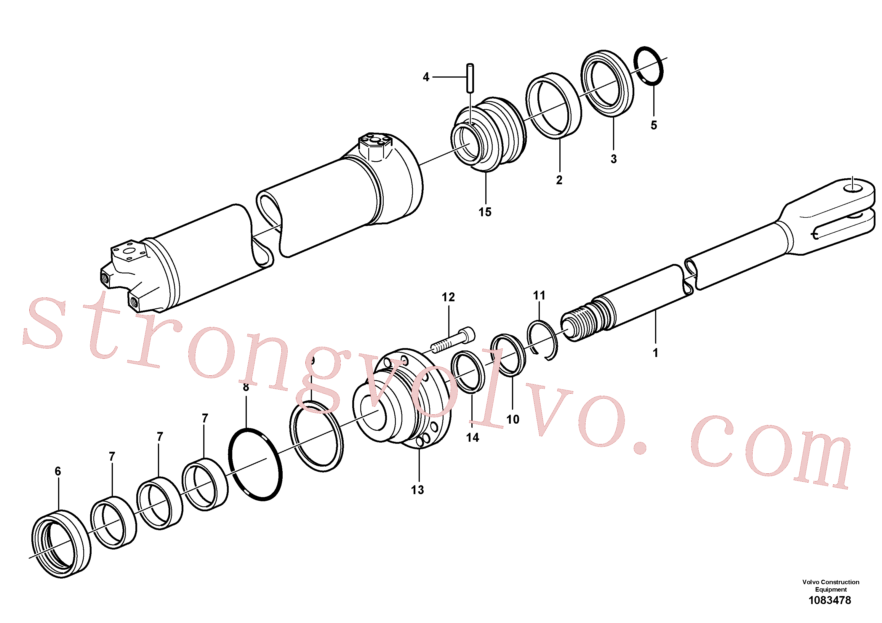 VOE11005061 Anel raspador Volvo escavadeira