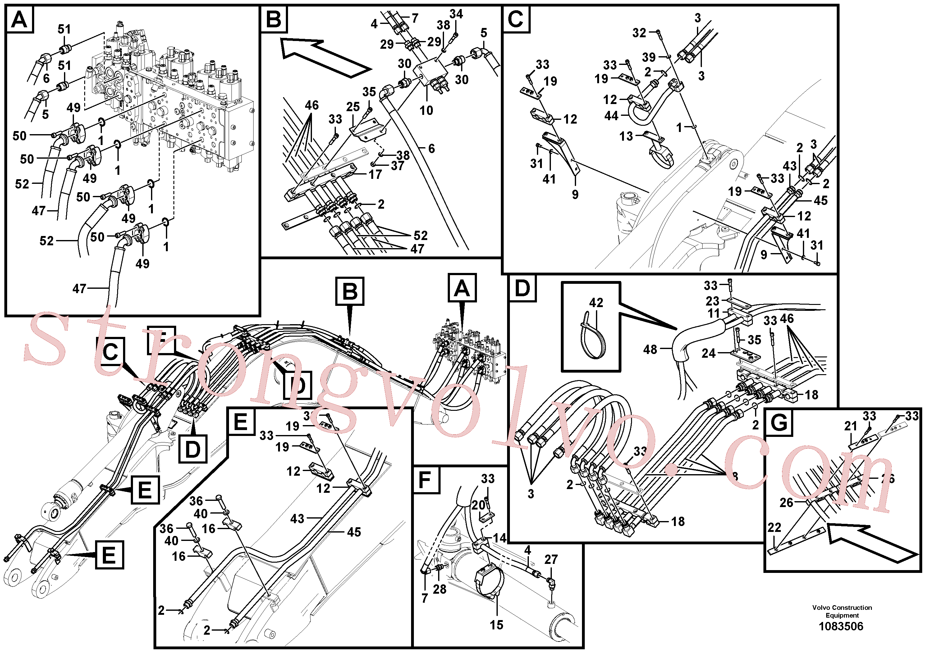 Volvo Acessórios para escavadeira VOE11707692 Válvula Acessórios