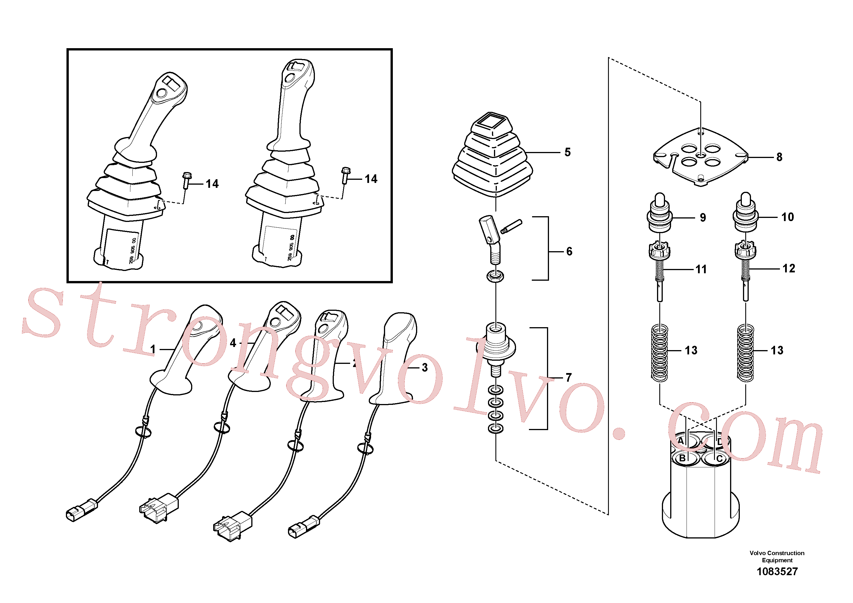 VOE11715619 Volvo Servo-sistema, válvula de comando à distância(1083527 Montagem)