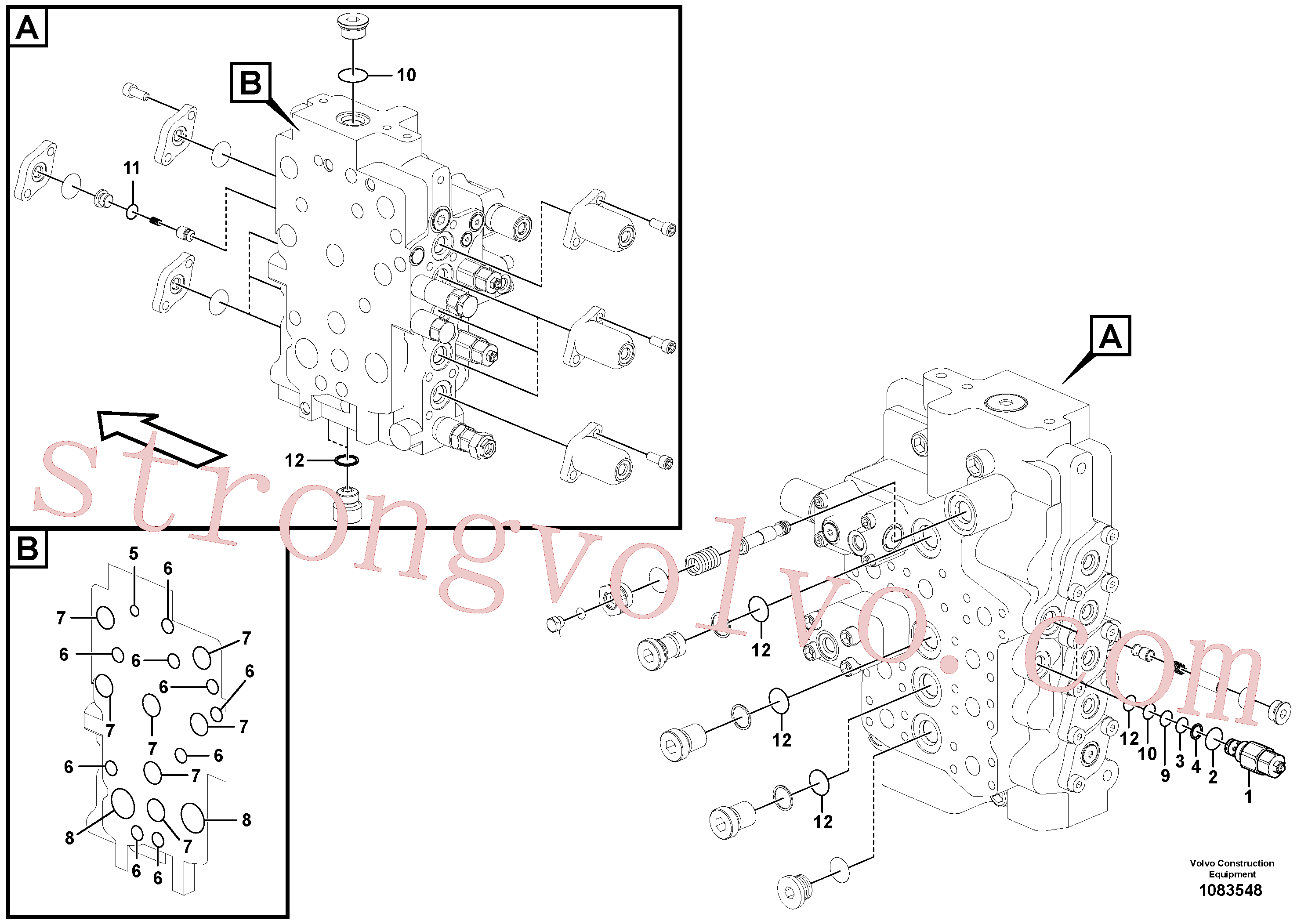 SA8230-00421 Volvo Válvula mestra de comando(1083548 Montagem)