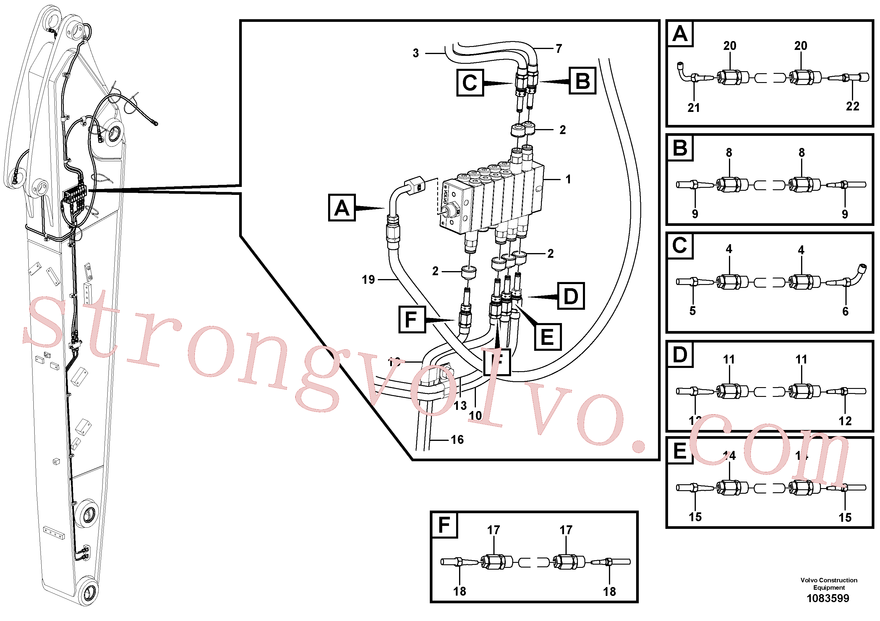 VOE14388454 Niple Inscreva-se para Volvo Acessórios para escavadeira
