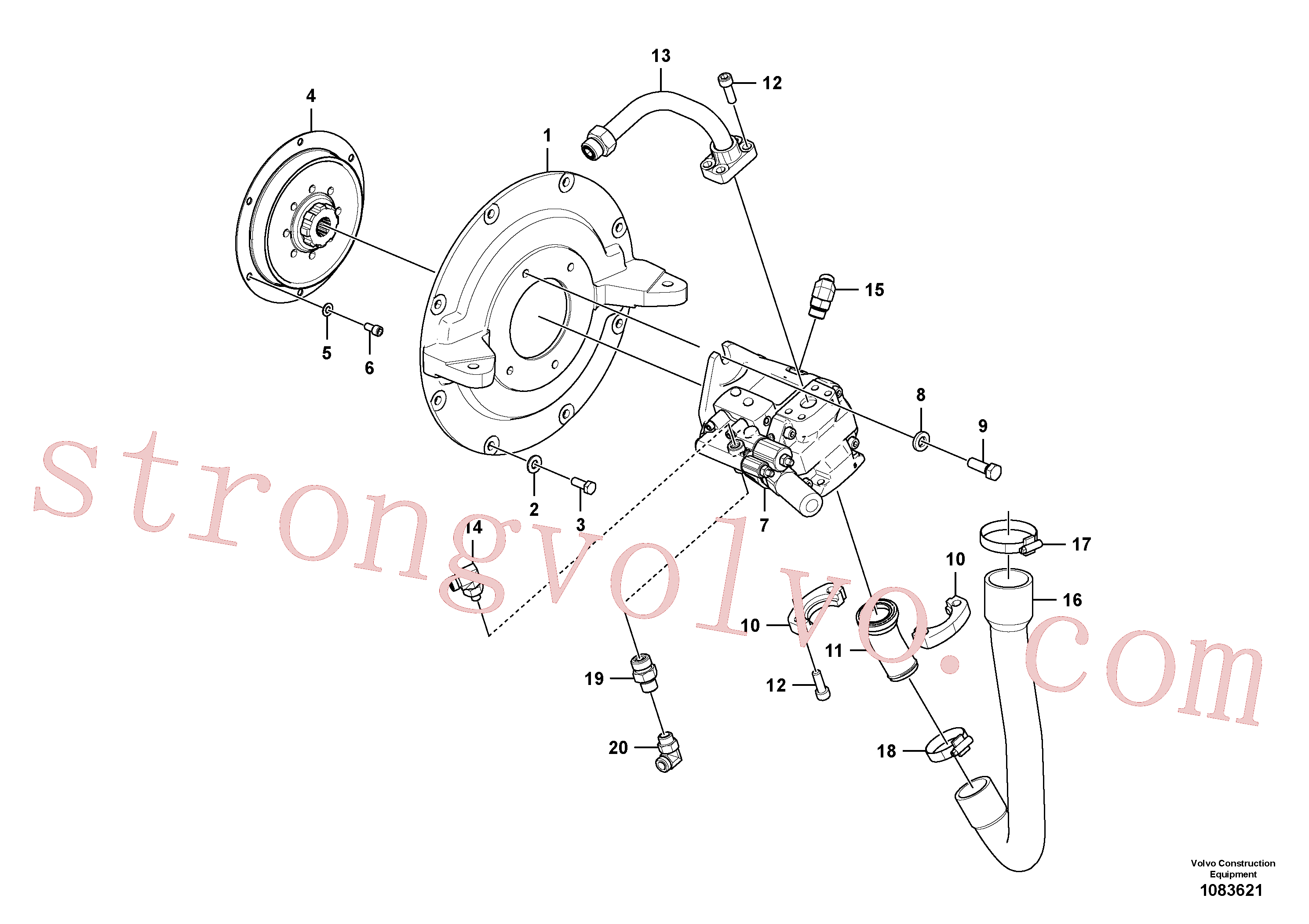 VOE956567 Volvo Bomba hidráulica com acessórios(1083621 Montagem)