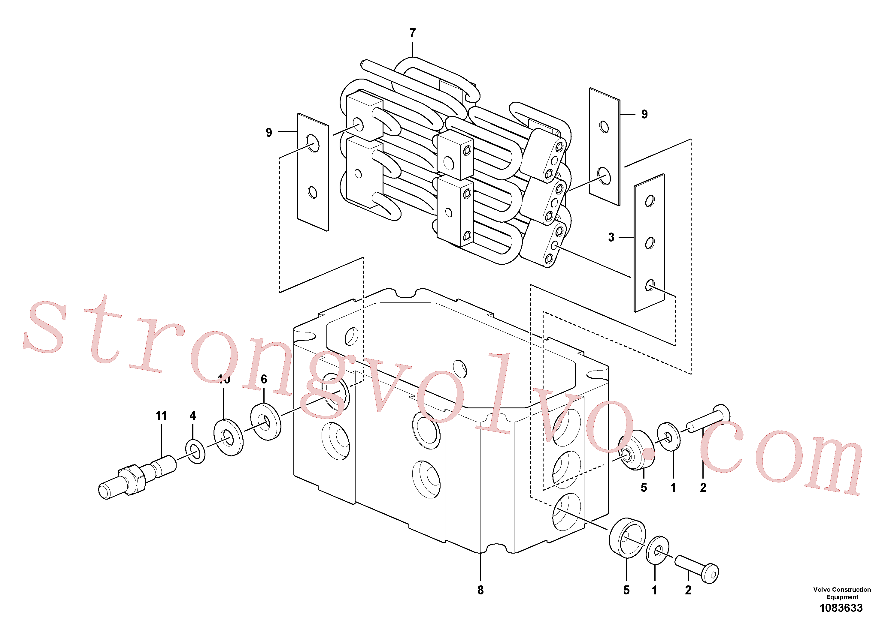 VOE944123 Volvo Pré-aquecedor(1083633 Montagem)