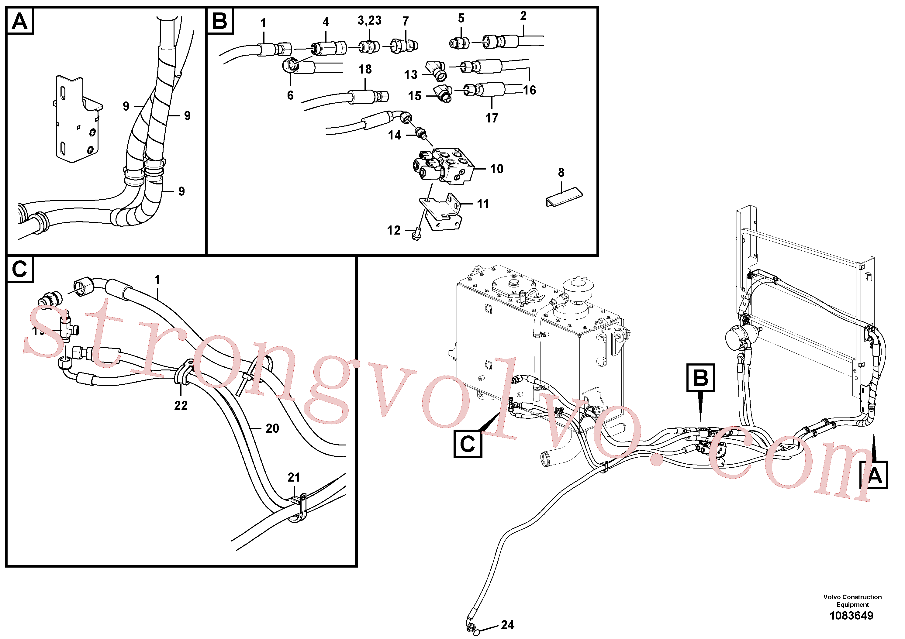 Volvo Montagem VOE936148 Niple Acessórios