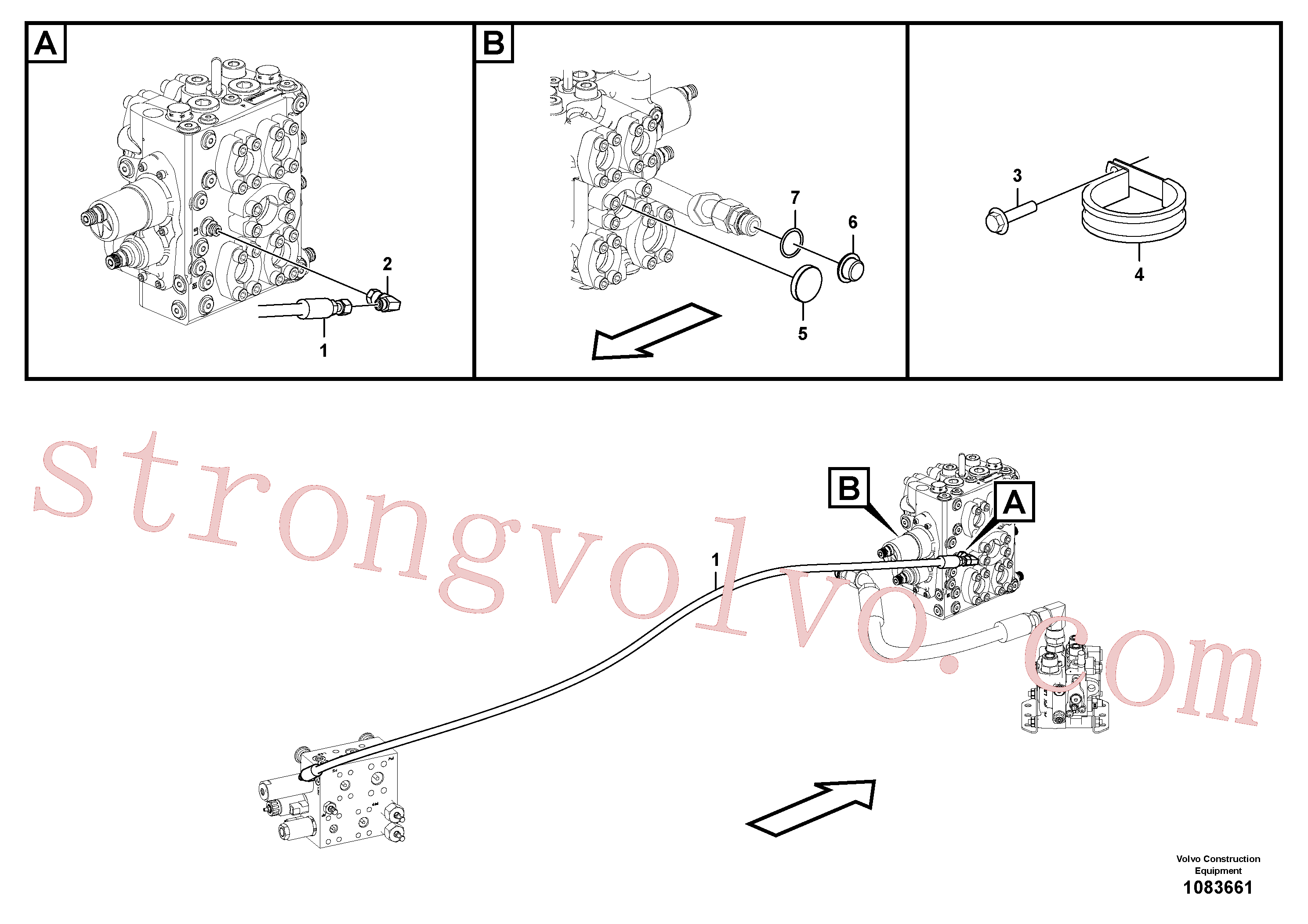 VOE936433 Volvo Servomotor - hidráulico(1083661 Montagem)