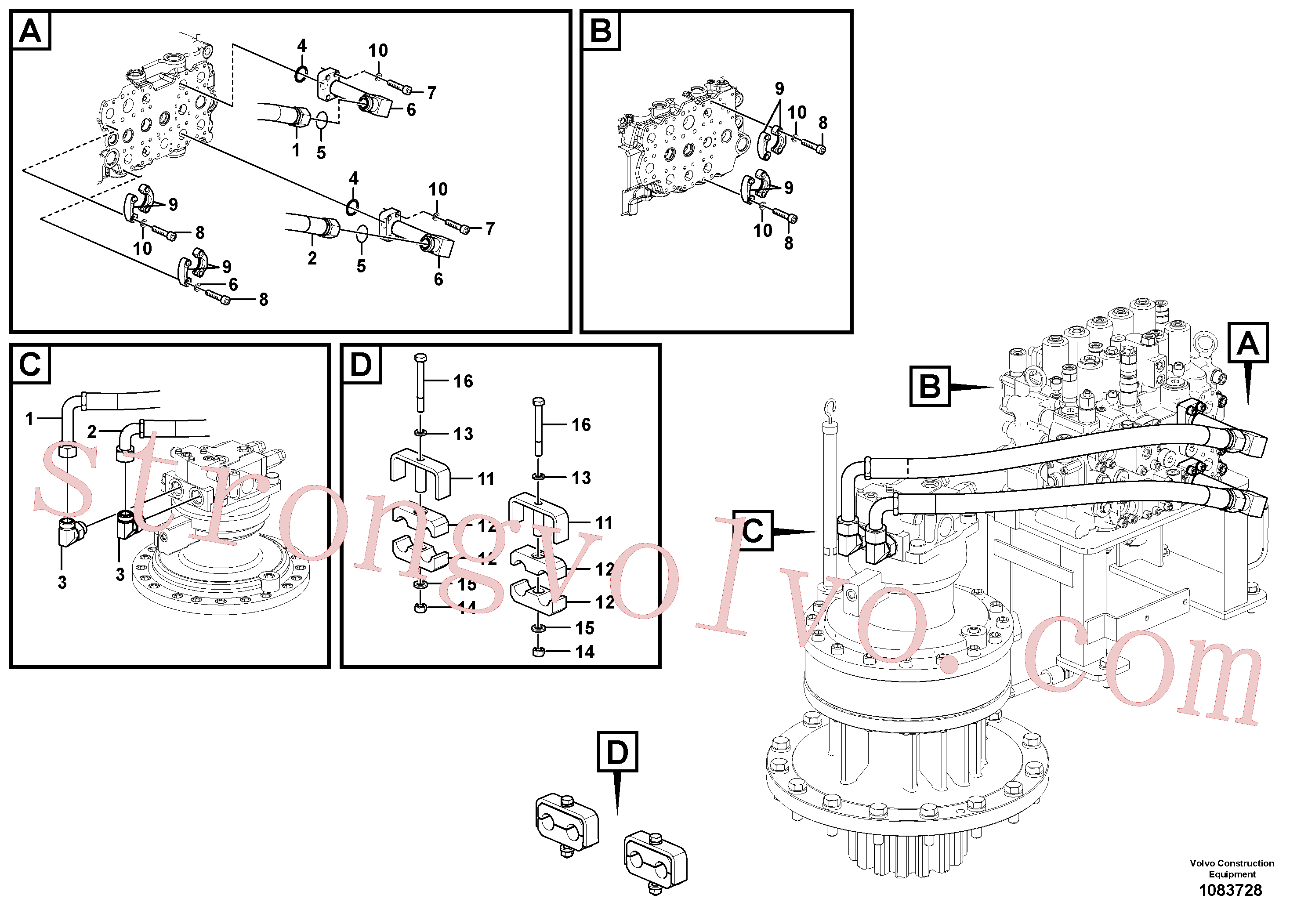 Atacado VOE14560693 Tubo Volvo escavadeira