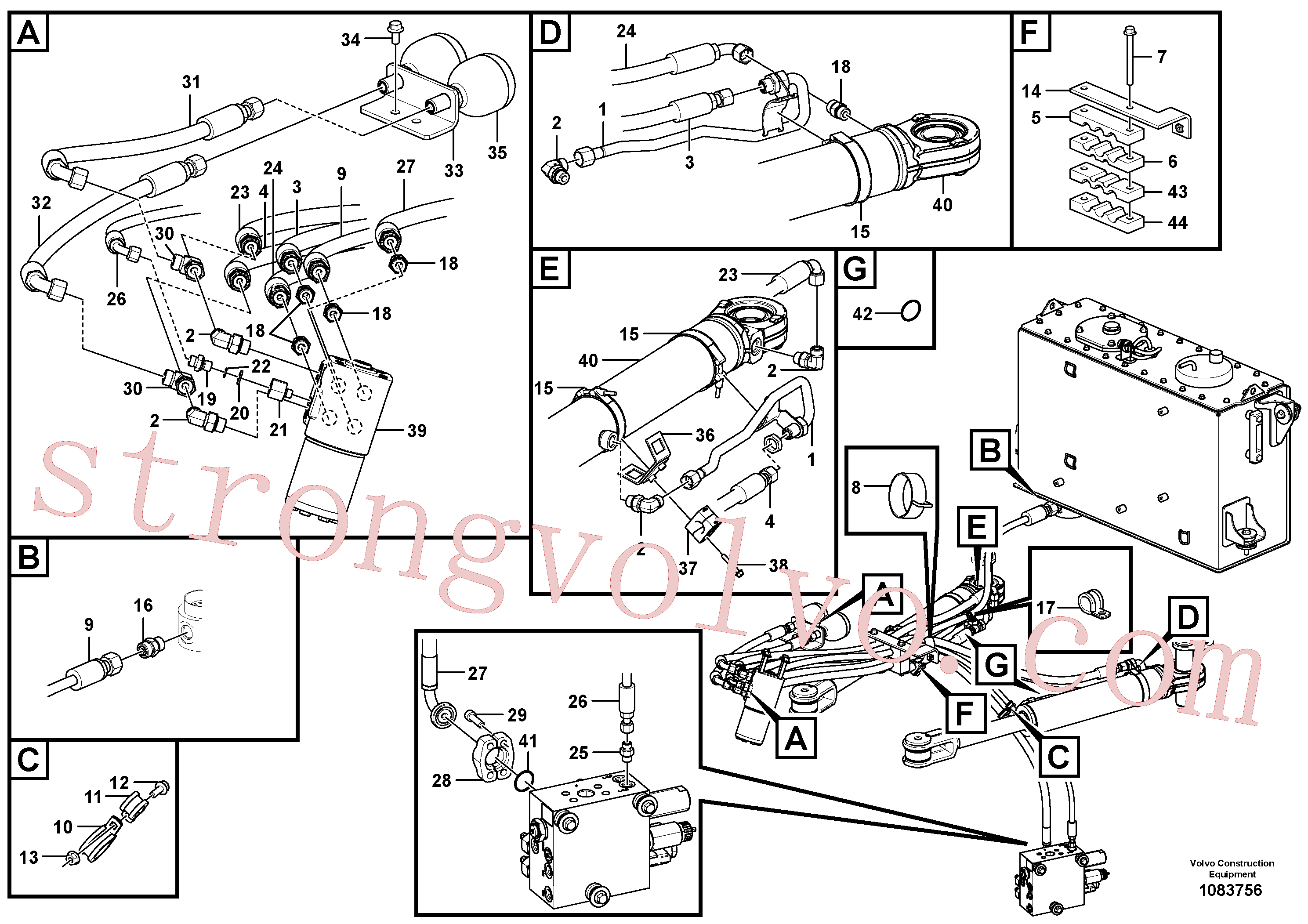 SA9403-04512 Mangueira completa Volvo escavadeira