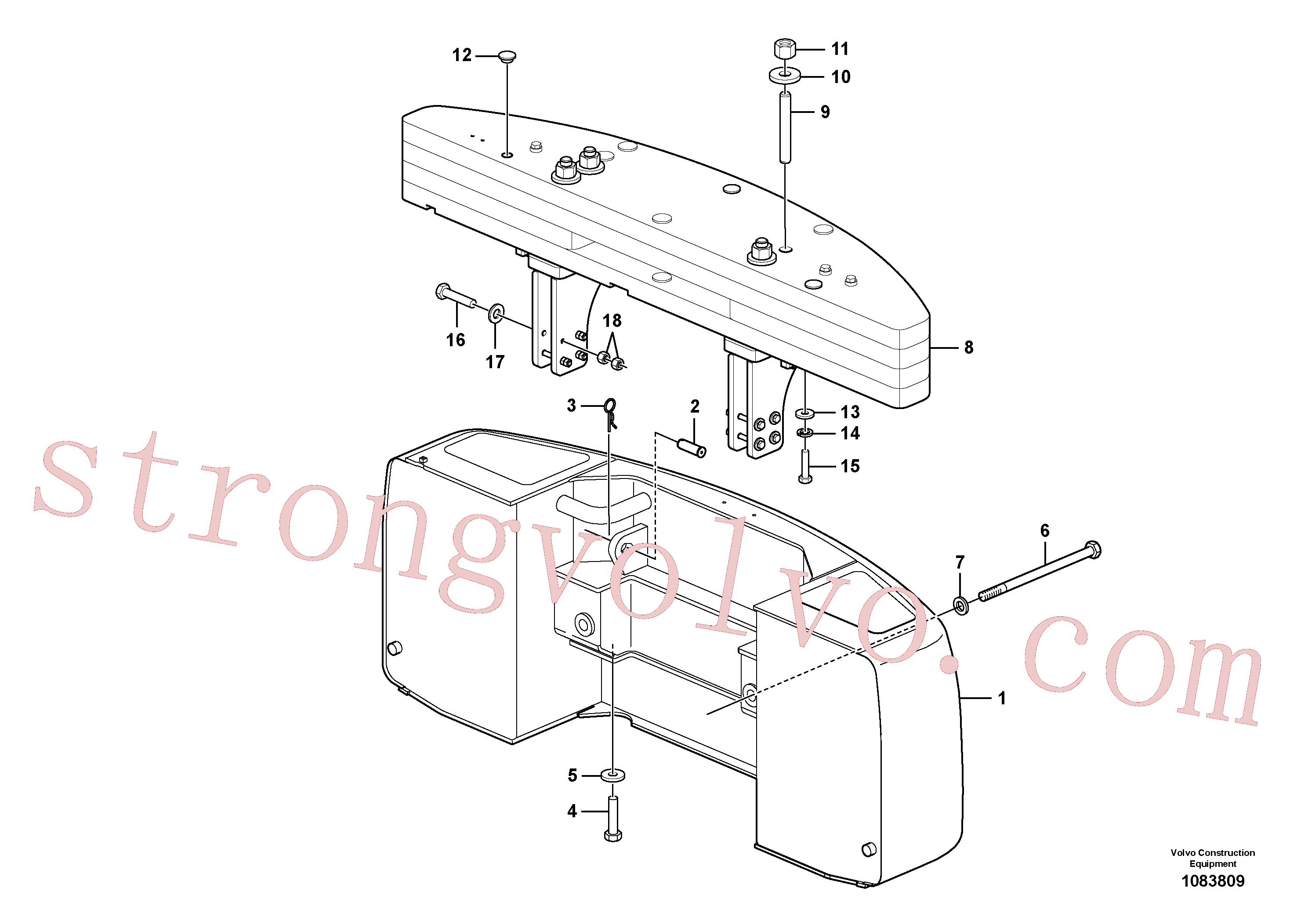 Volvo Acessórios para escavadeira VOE14684991 Capô Acessórios