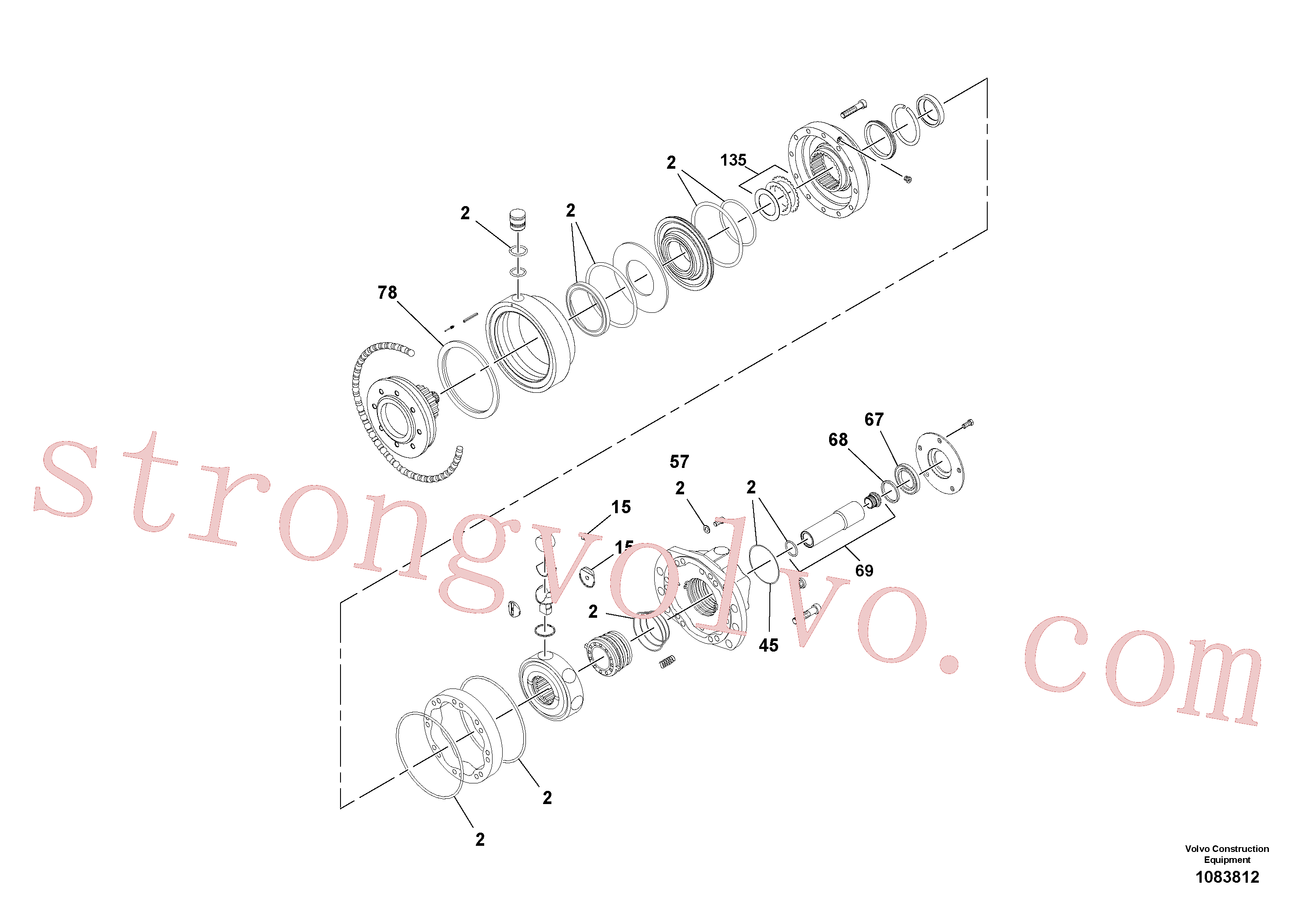 RM59234518 Volvo Motor de transmissão traseira(1083812 Montagem)