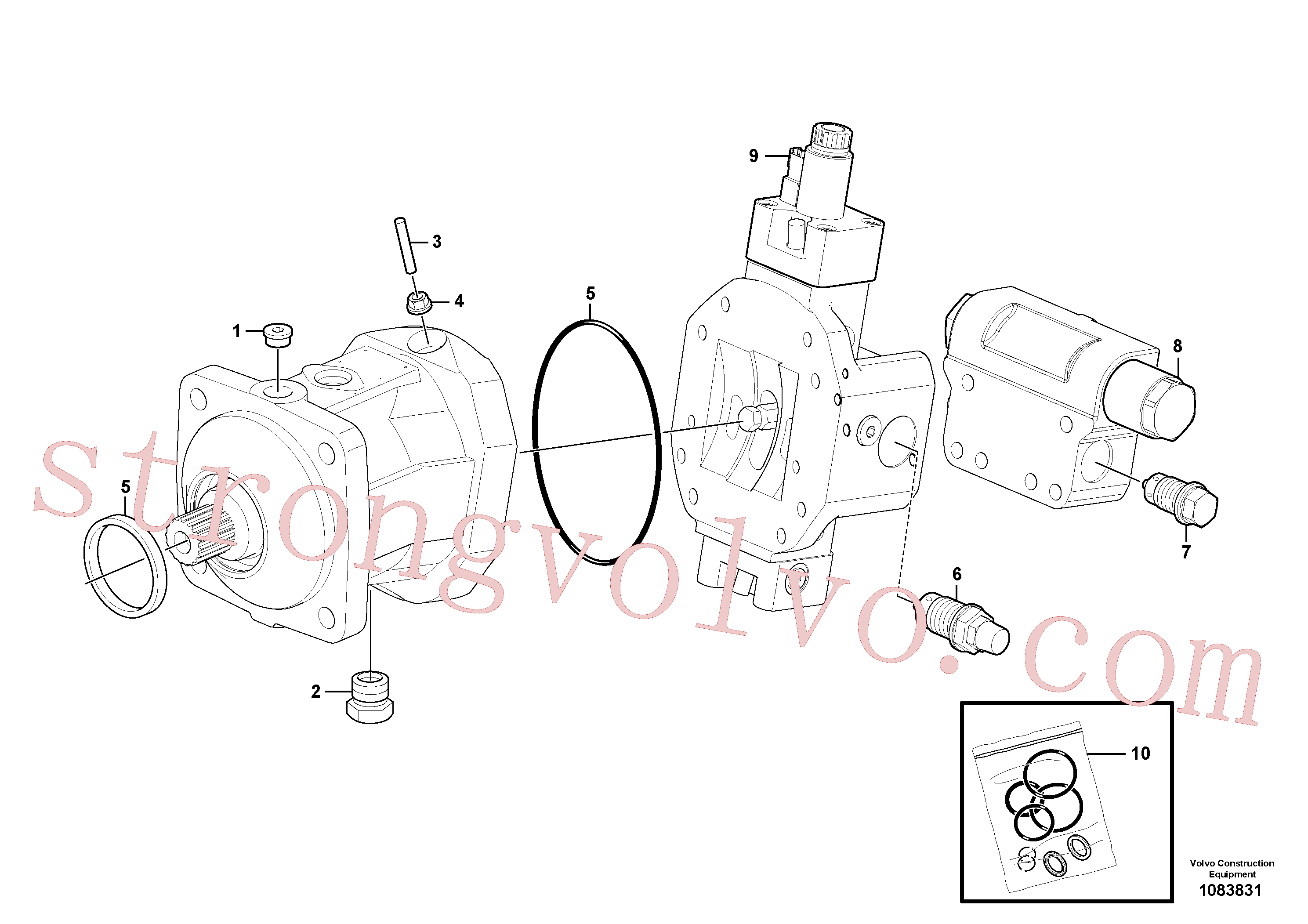 SA8230-29300 Volvo Motor de deslocação(1083831 Montagem)