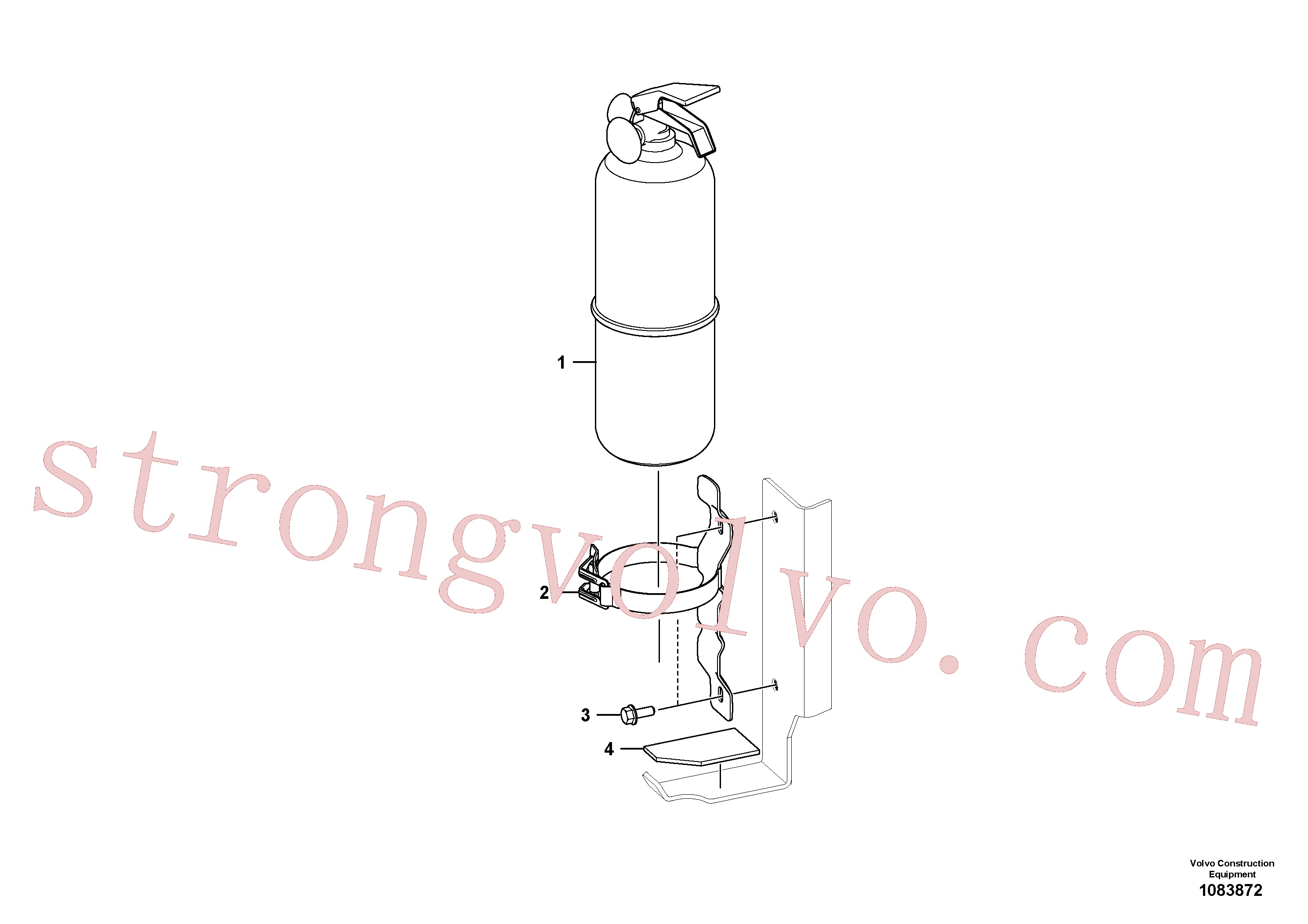 VOE14674894 Volvo Extintor de incêndio(1083872 Montagem)