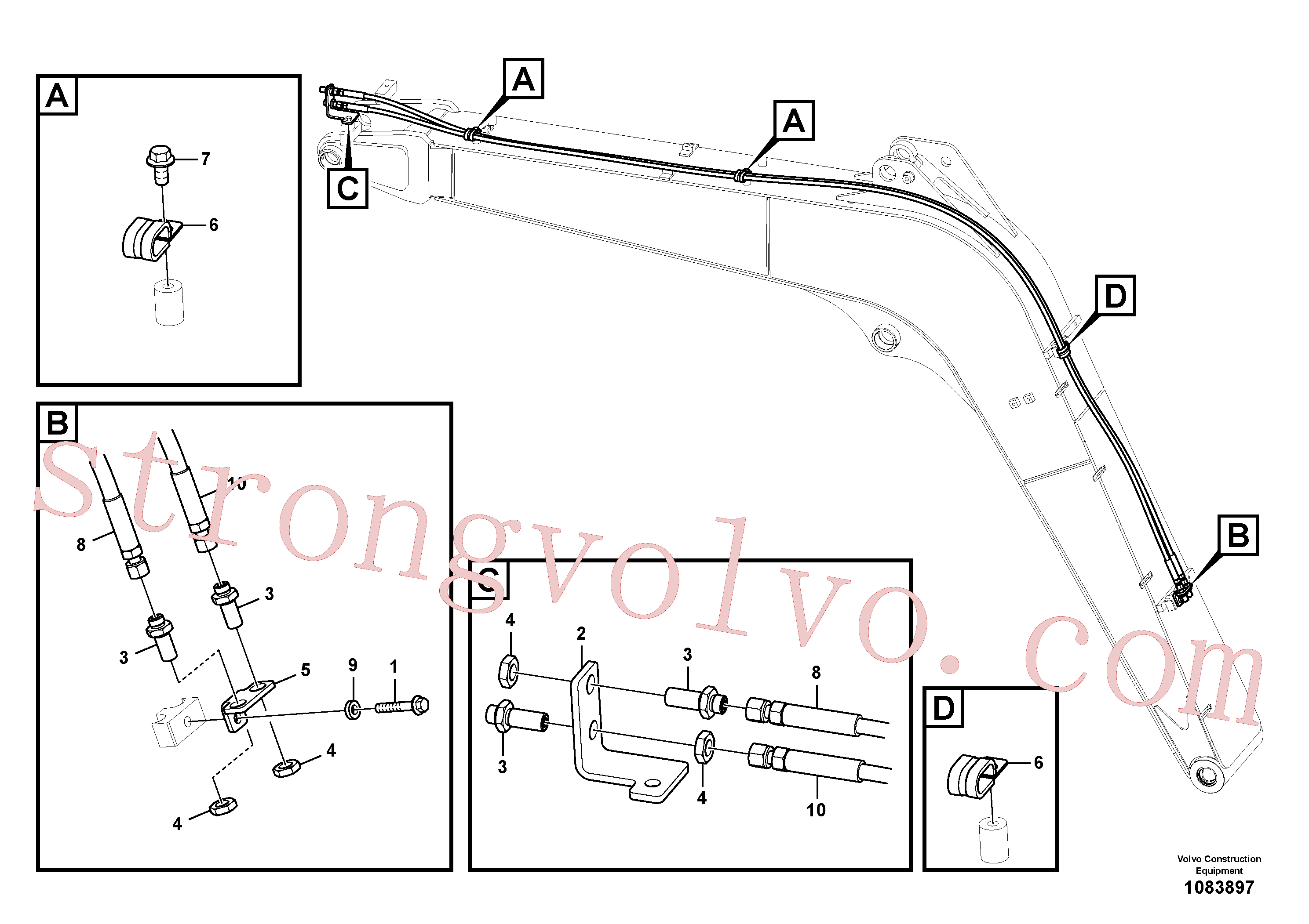 VOE14501898 Arruela simples Volvo escavadeira