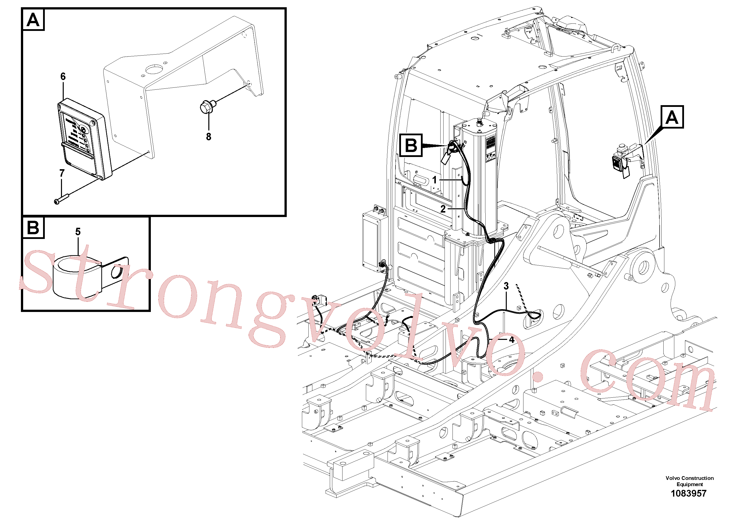 VOE15146994 Volvo Cablagem, sistema anti-incêndio(1083957 Montagem)