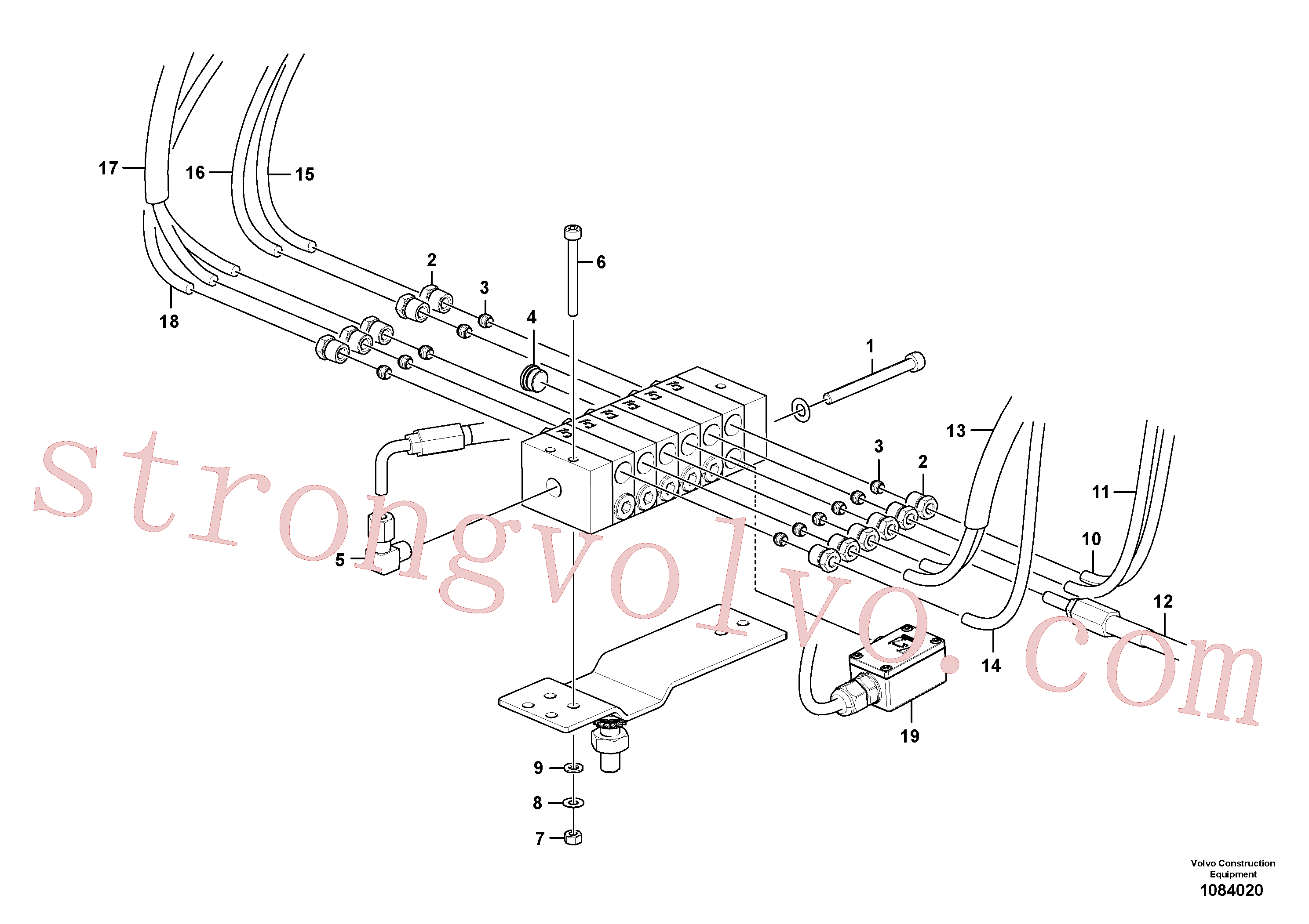 VOE983404 Volvo Bloco de distribuição, B2.(1084020 Montagem)