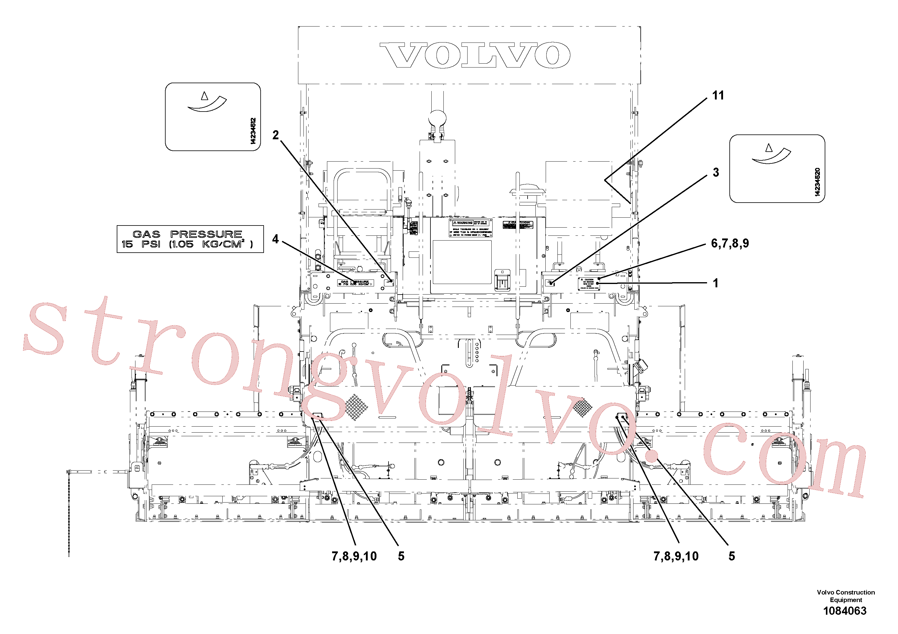 RM96714209 Volvo Instalação da etiqueta adesiva(1084063 Montagem)