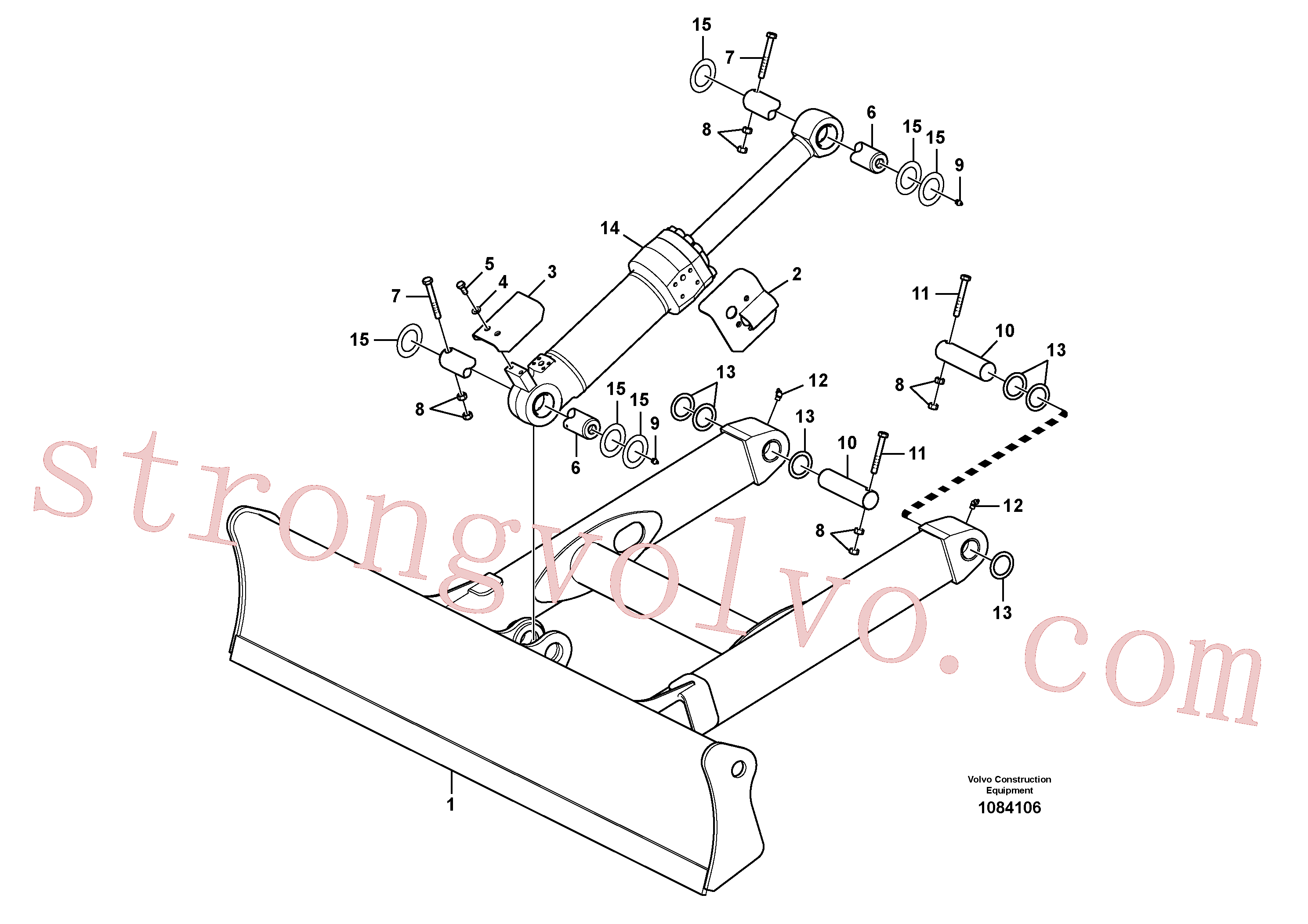 SA1175-30040 Volvo Lâmina niveladora(1084106 Montagem)