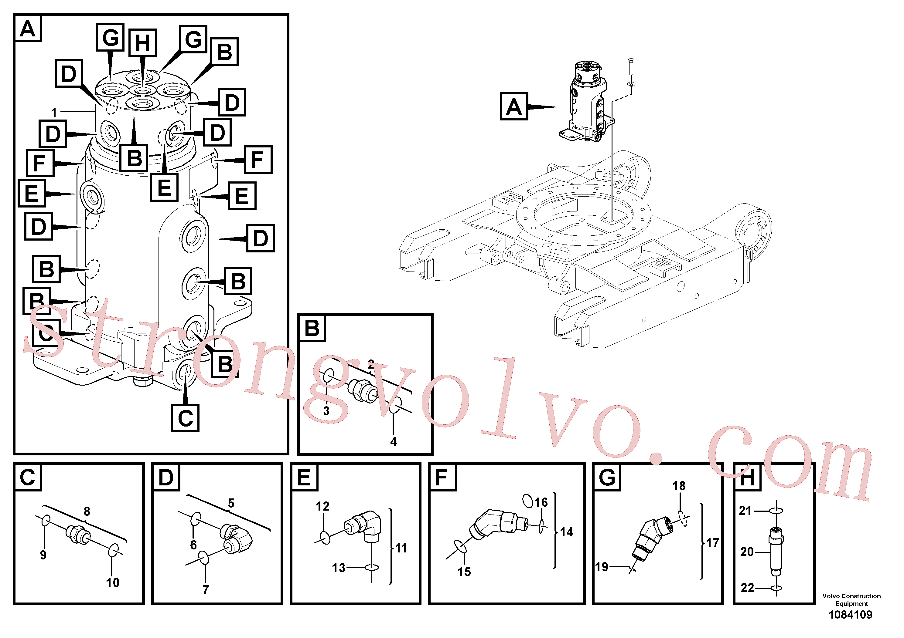 VOE15611621 Volvo Equipamento da junta articulada(1084109 Montagem)