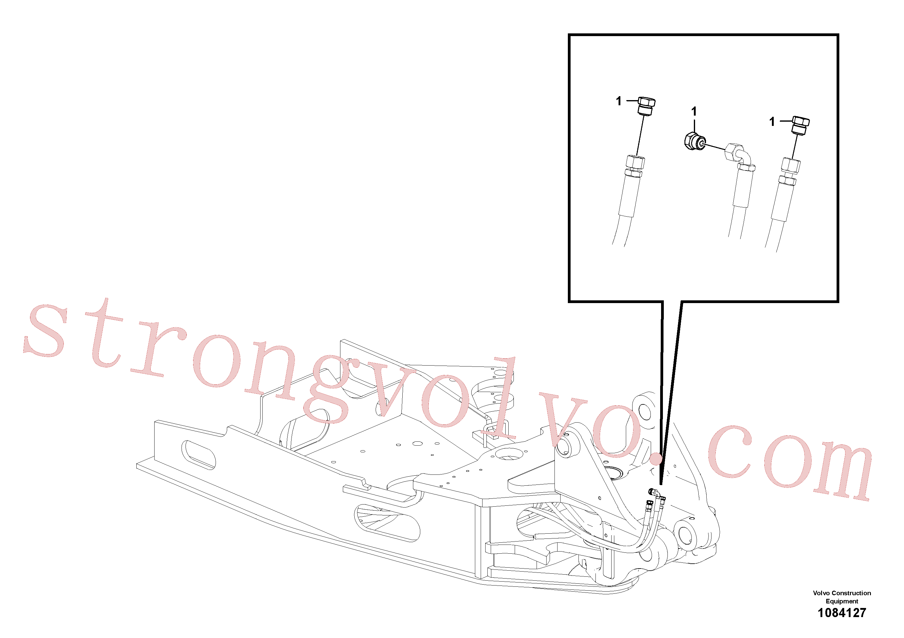 VOE935650 Volvo Hidráulica de serviço, ruptura da lança(1084127 Montagem)