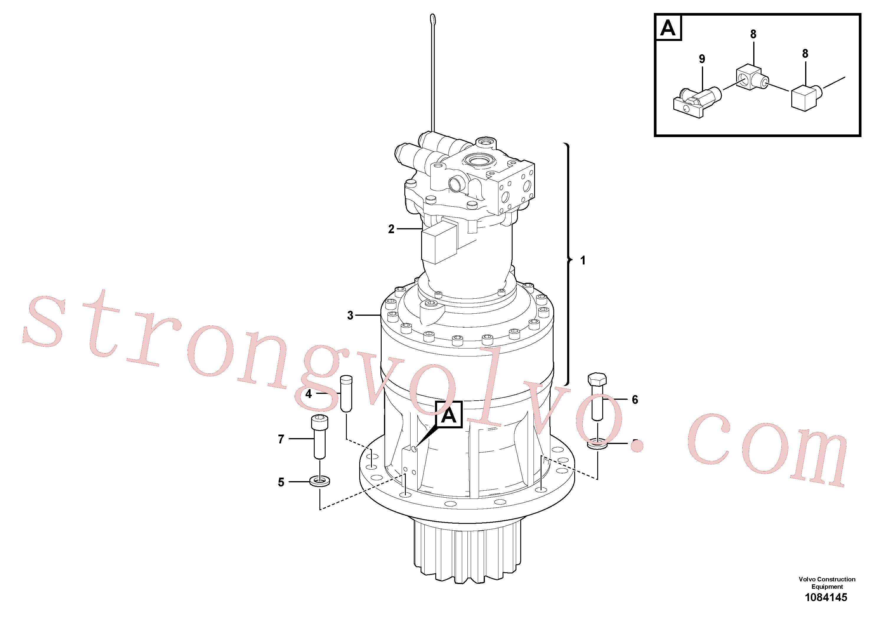 Volvo Montagem VOE14702357 Swing gearbox Acessórios