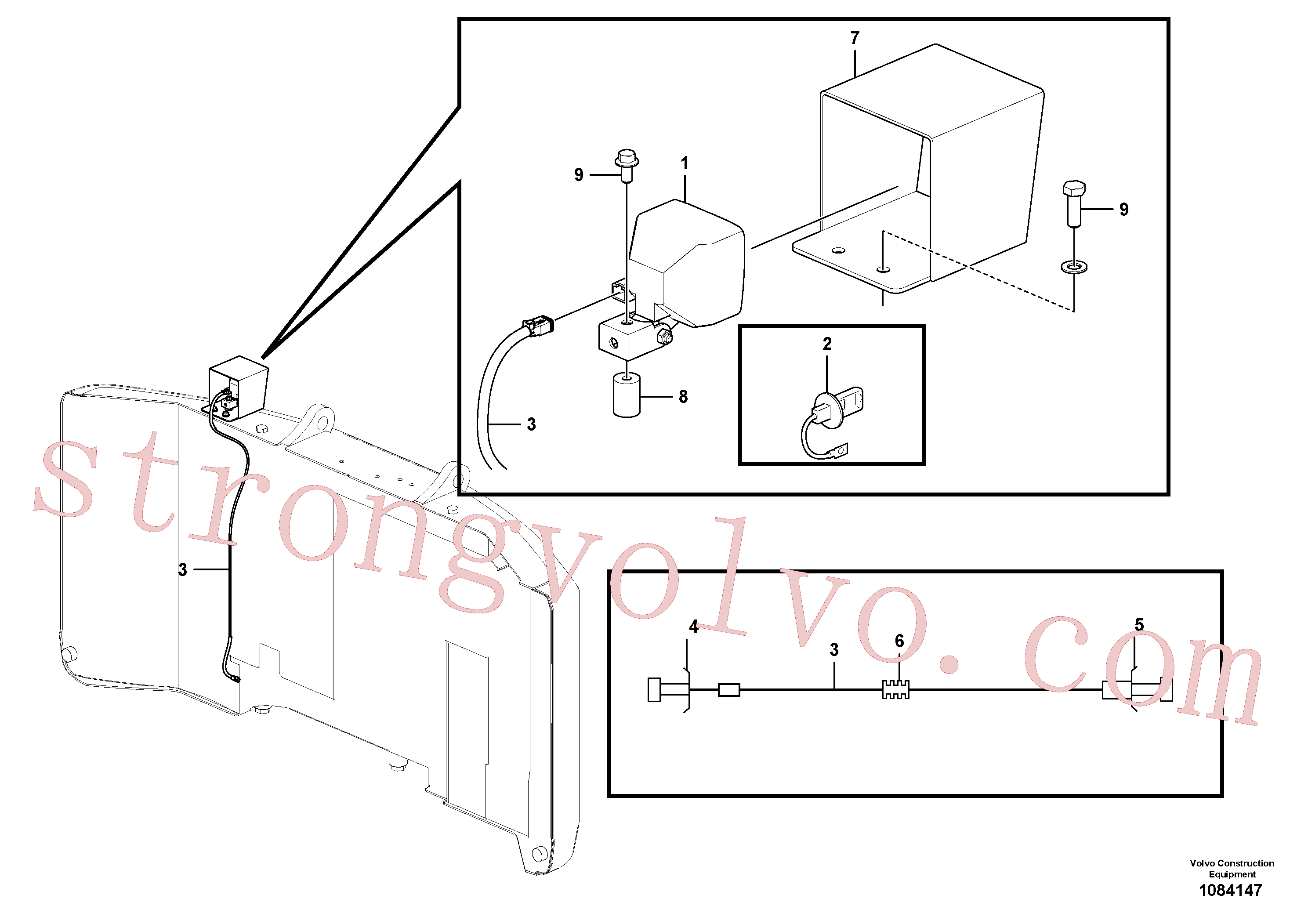 VOE14511343 Volvo Luzes de trabalho, extra(1084147 Montagem)