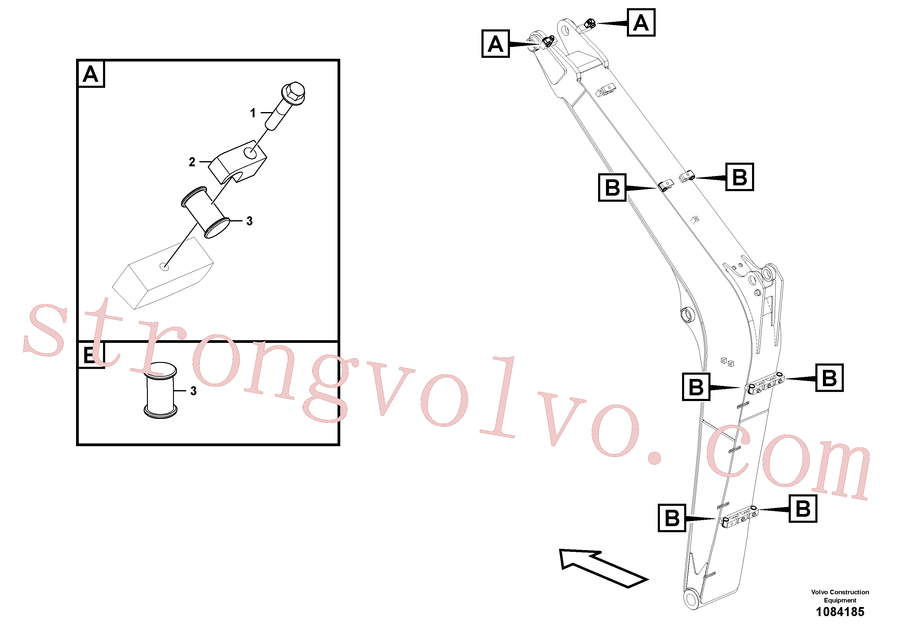 VOE14880625 Volvo Hidráulica de serviço, martelo e cortador para lança(1084185 Montagem)