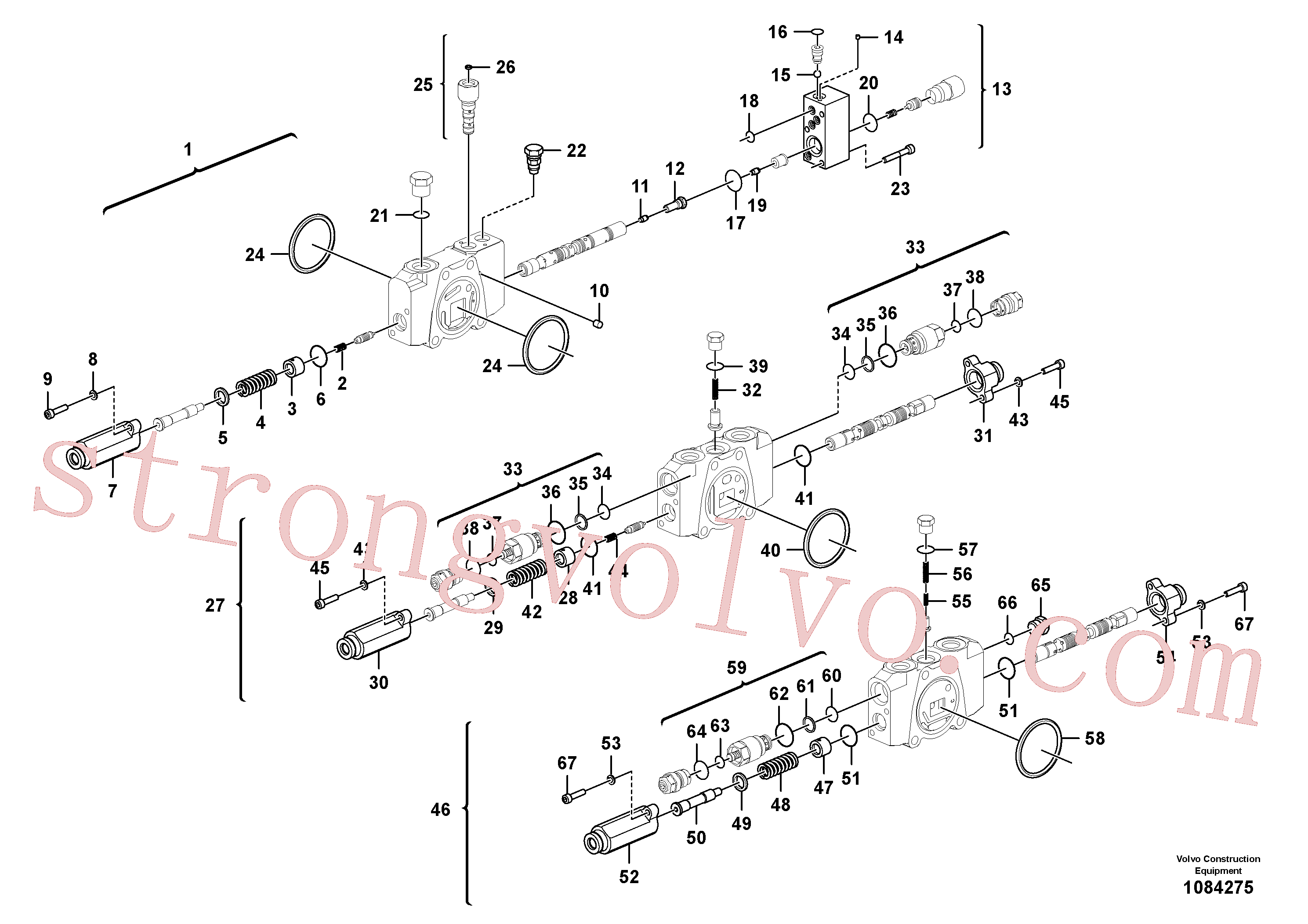 VOE14549180 Volvo Válvula mestra de comando(1084275 Montagem)