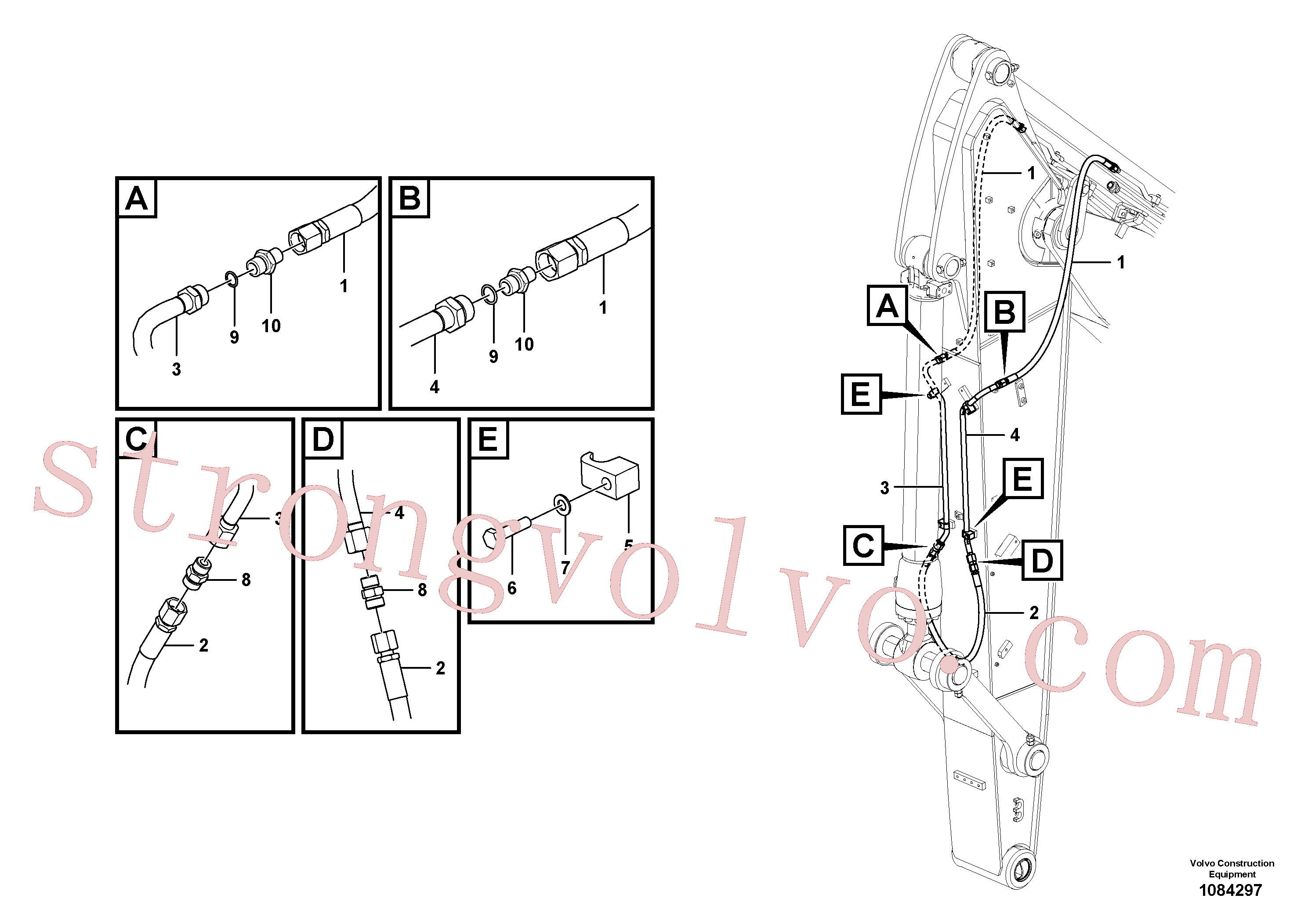 China Made VOE935673 Niple Volvo Acessórios para escavadeira
