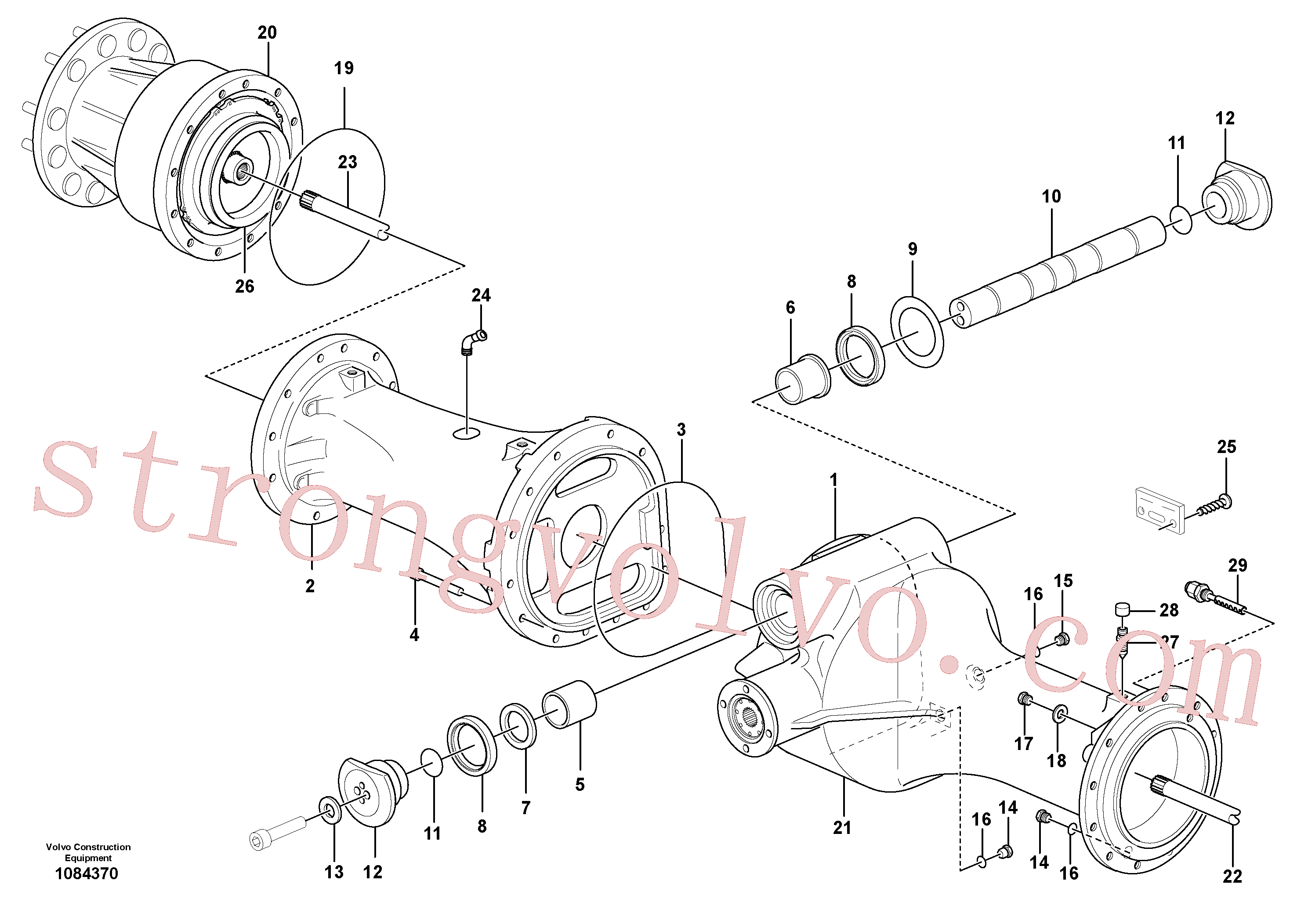 VOE11168066 Volvo Eixo planetário, traseiro(1084370 Montagem)