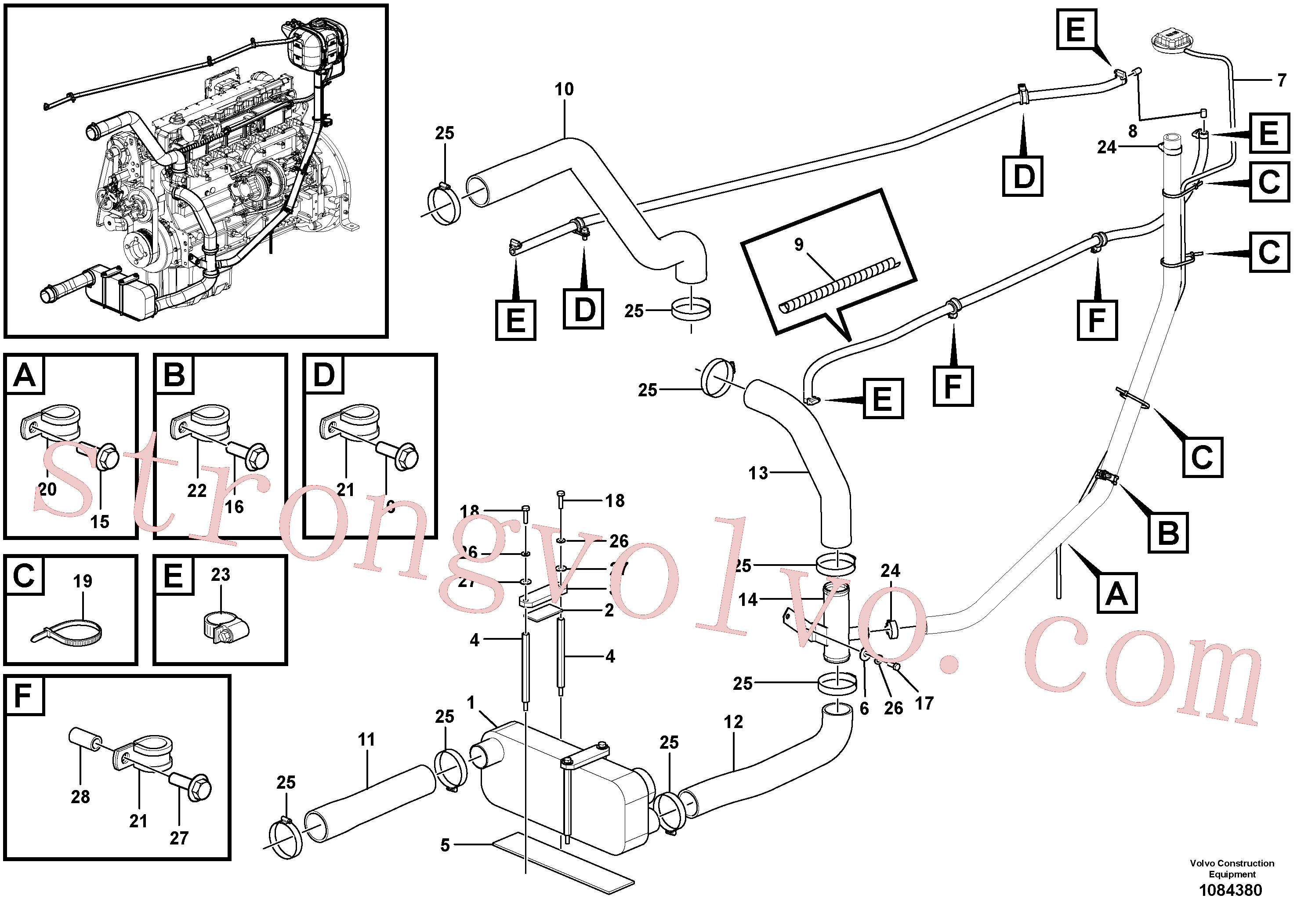 VOE930438 Volvo Sistema de arrefecimento(1084380 Montagem)