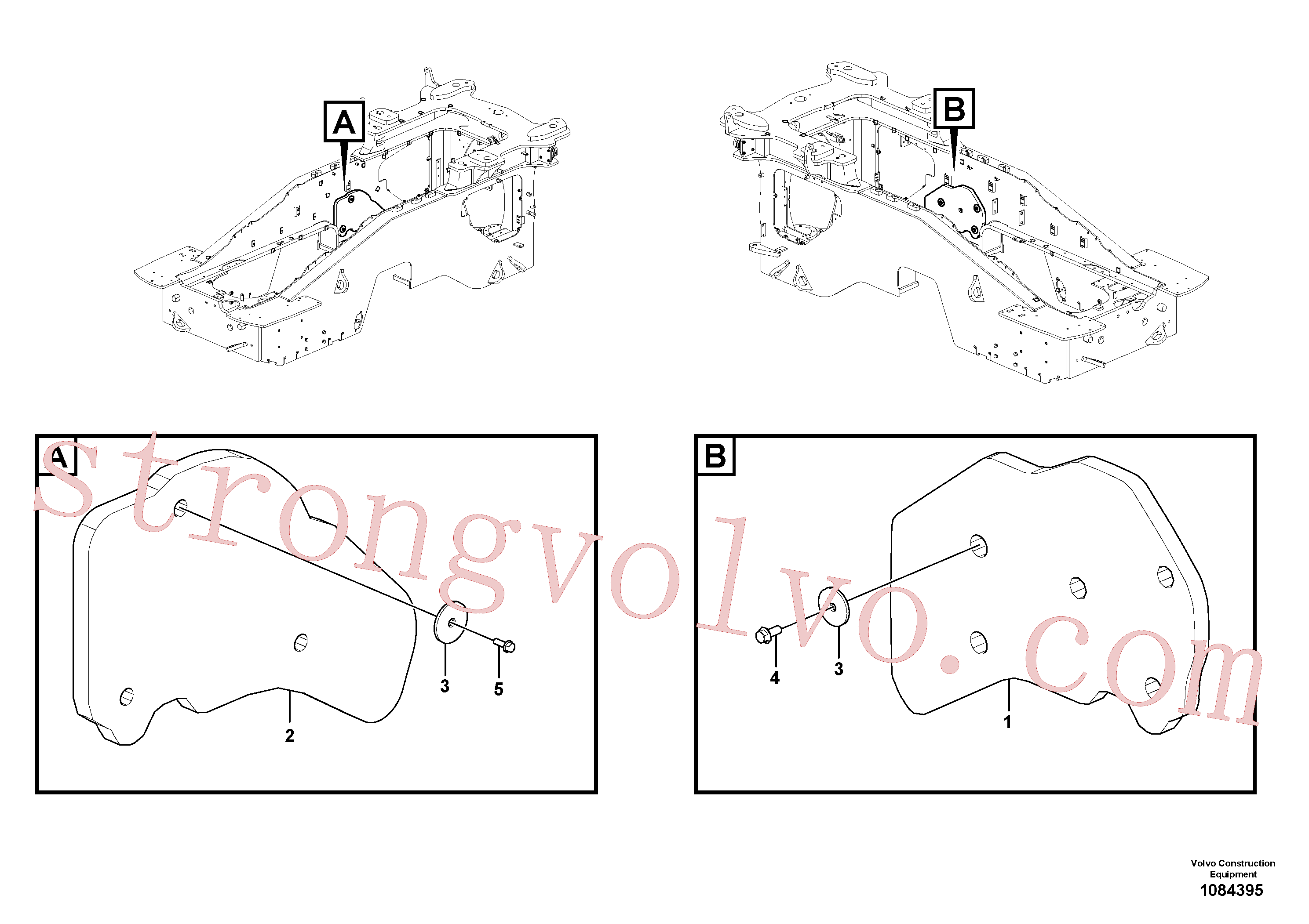 VOE16862645 Volvo Placas de protecção(1084395 Montagem)