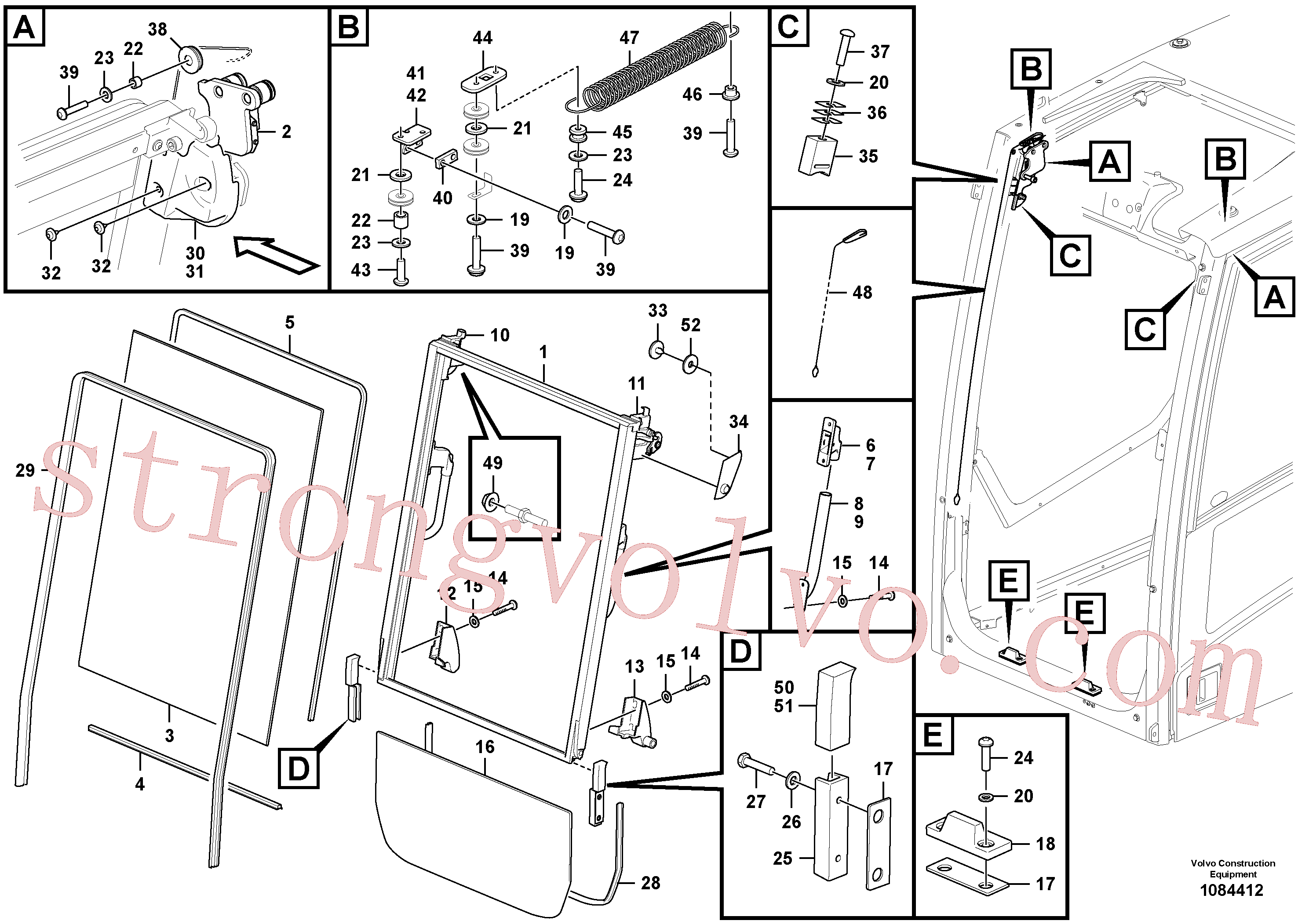 VOE990951 Volvo Janela dianteira(1084412 Montagem)