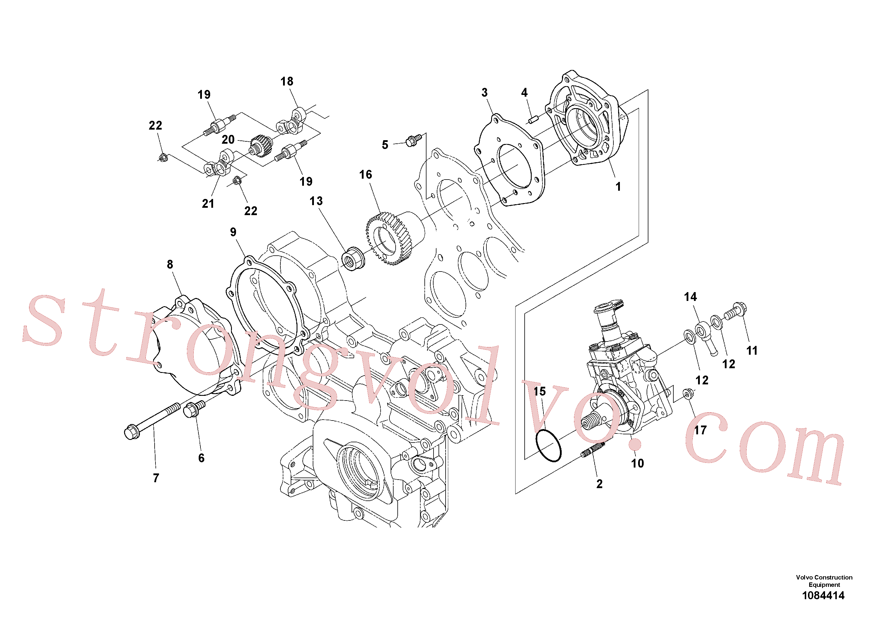 VOE16660443 Volvo Bomba de injecção(1084414 Montagem)