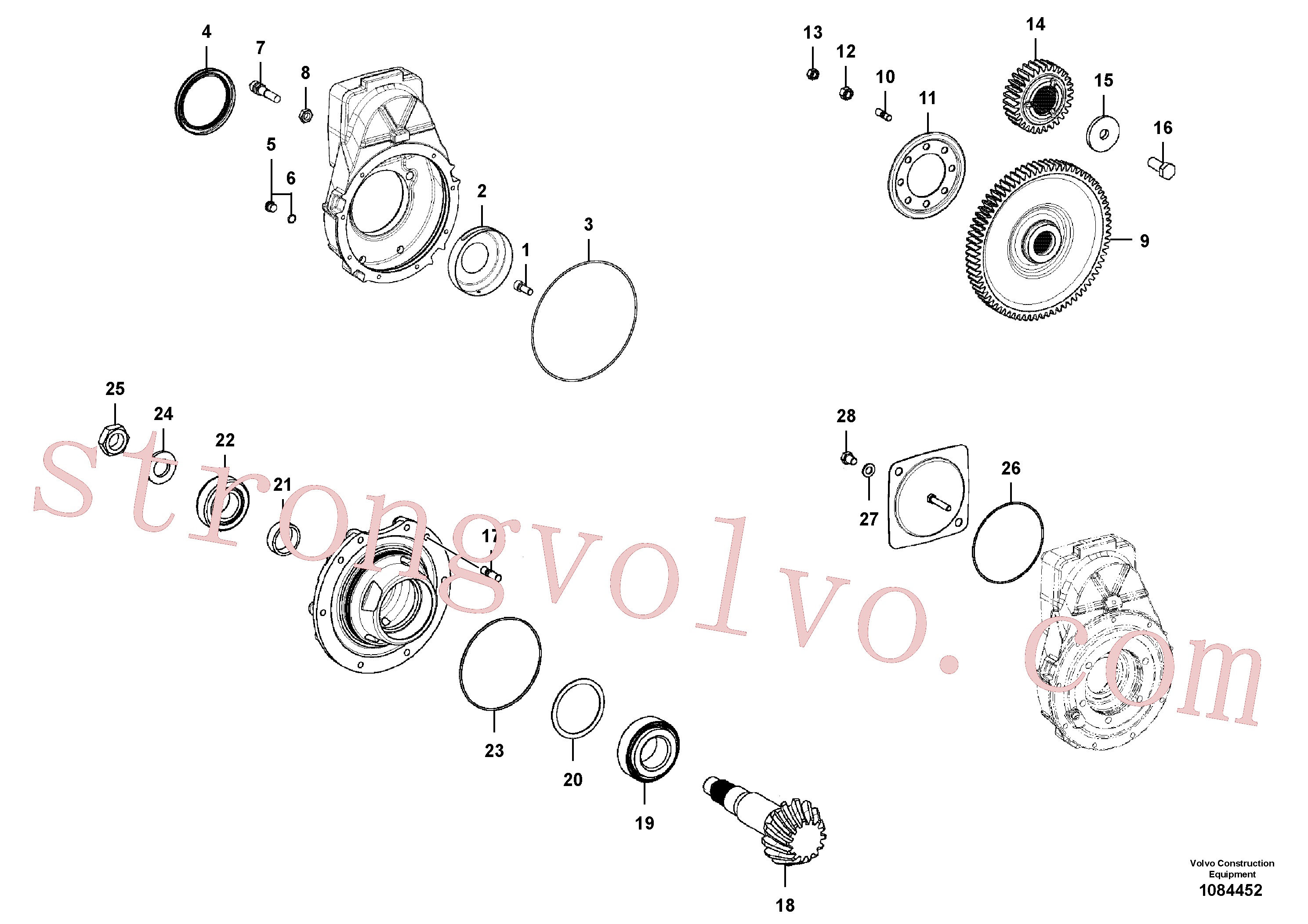 VOE6211756 Volvo Caixa de velocidades de transferência(1084452 Montagem)