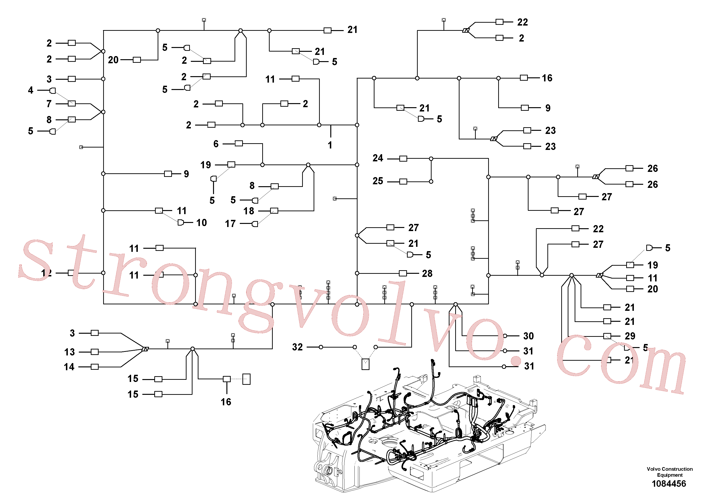 RM20377404 Volvo Cablagem principal(1084456 Montagem)