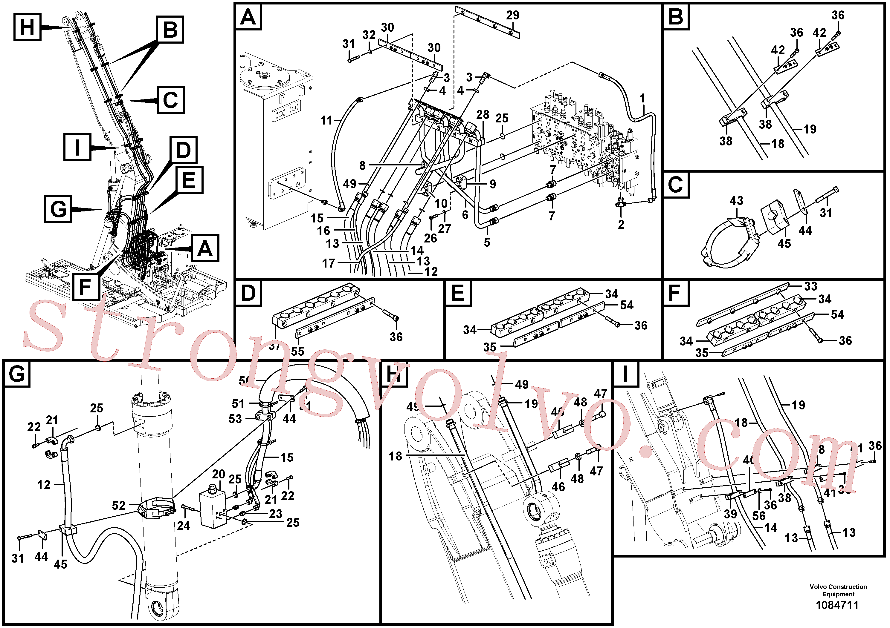 VOE937280 Mangueira completa Inscreva-se para Volvo Acessórios para escavadeira