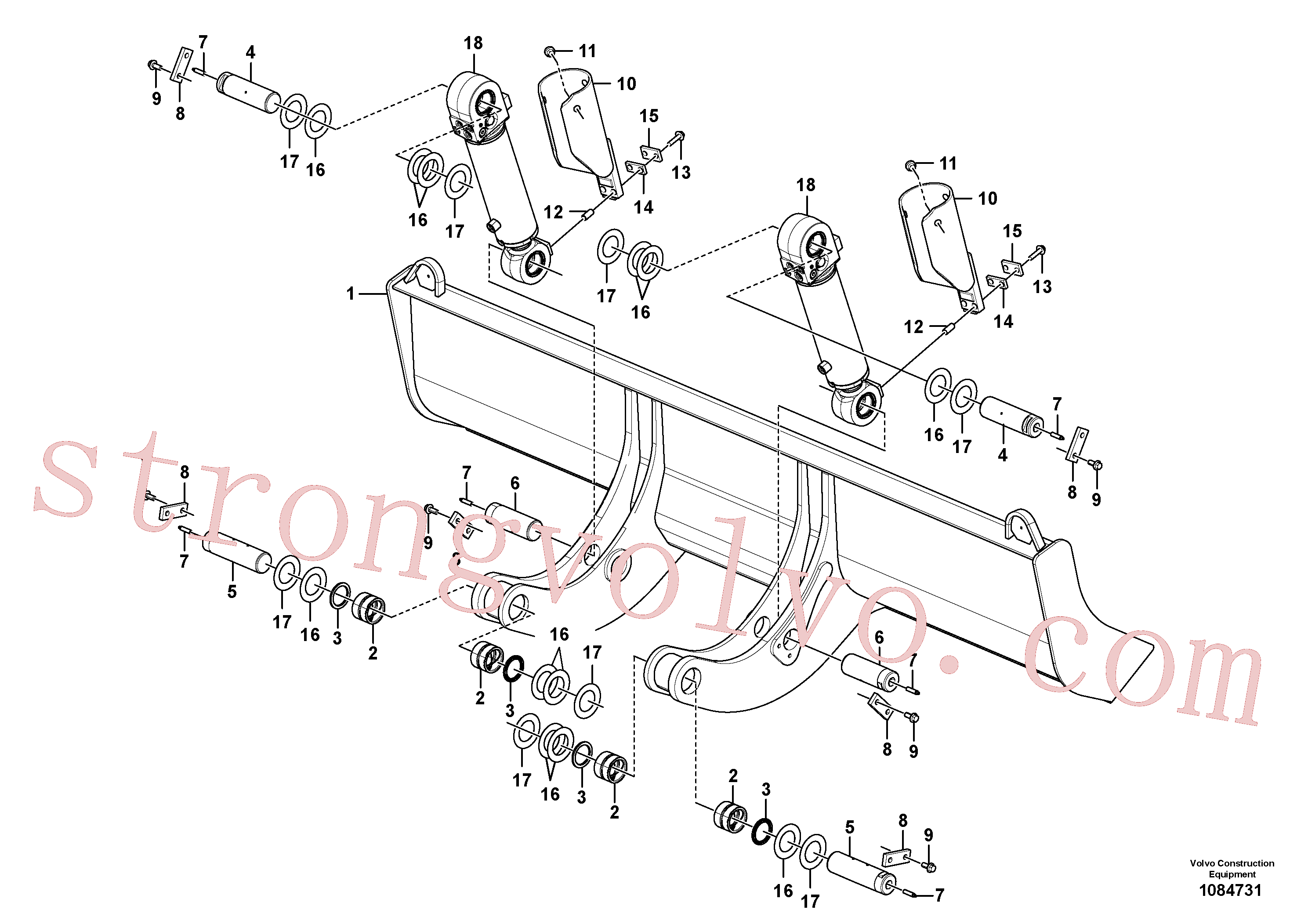 VOE14379442 Volvo Lâmina niveladora(1084731 Montagem)