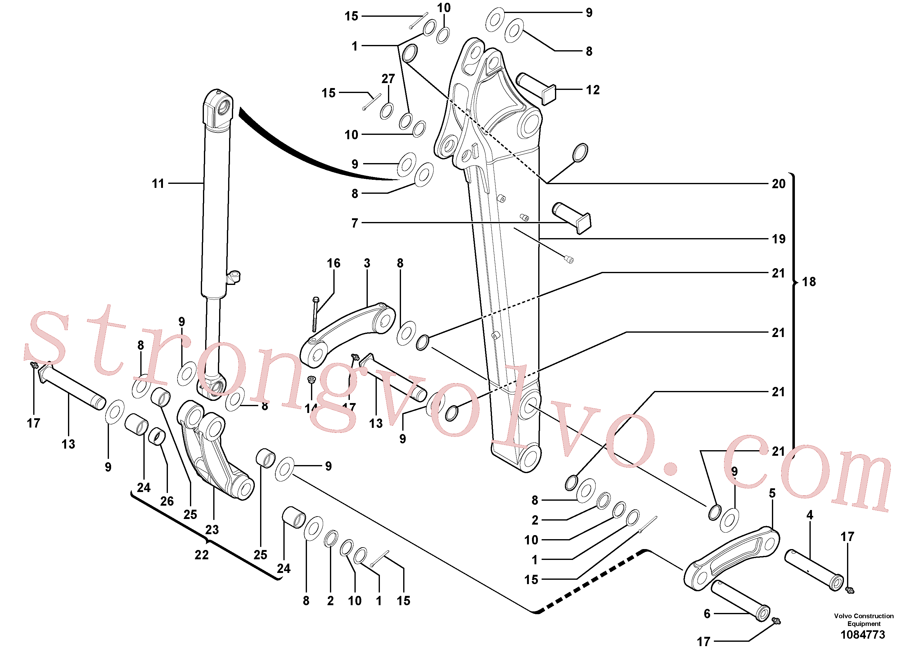 Atacado VOE11802260 Pino Volvo escavadeira