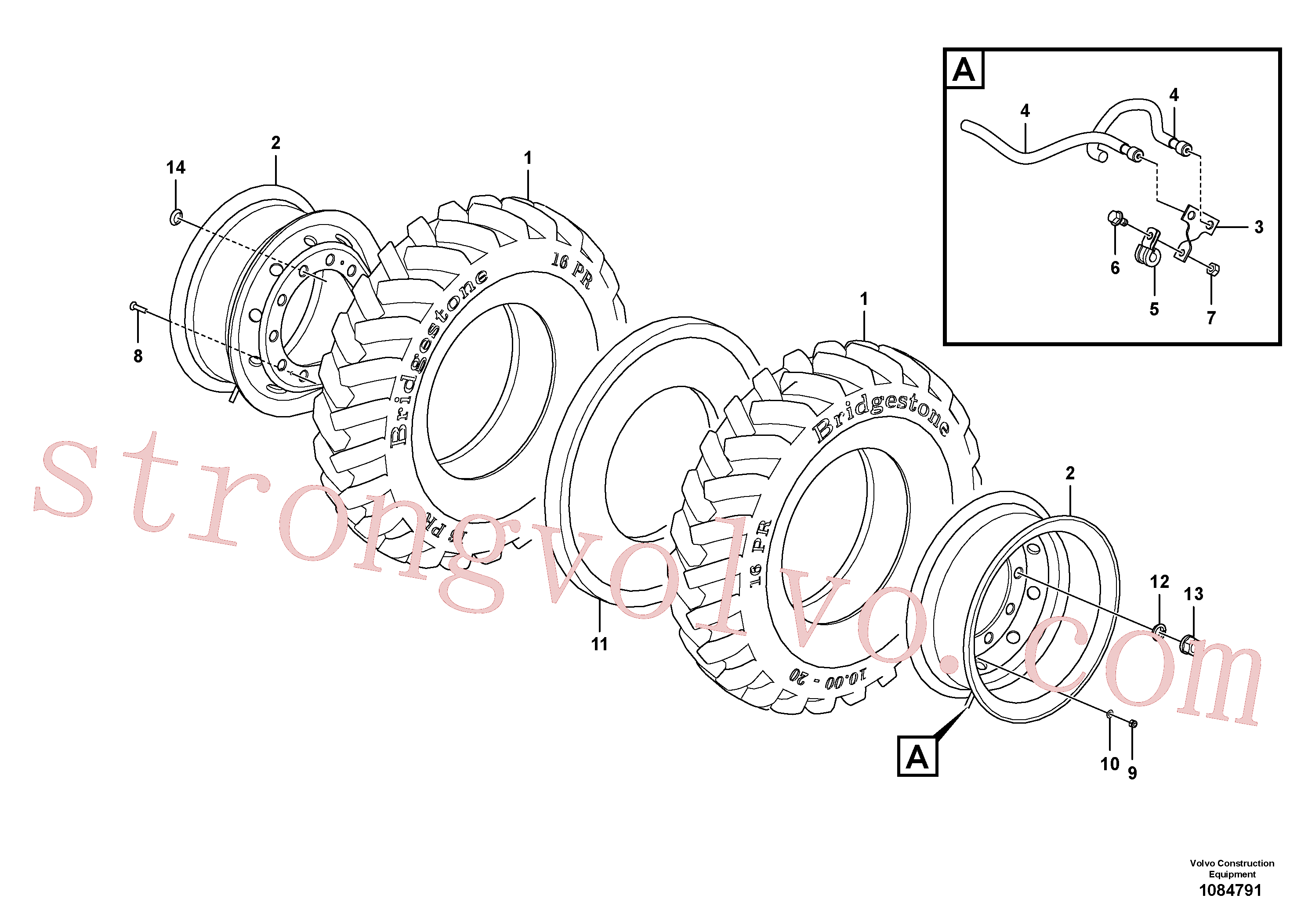 VOE963106 Volvo Pneu e jante(1084791 Montagem)
