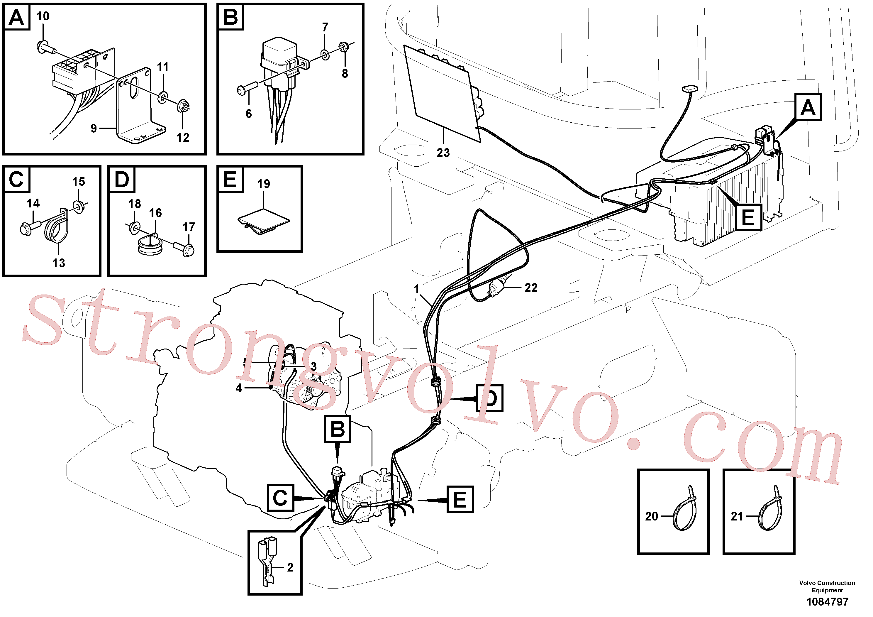 VOE11305374 Volvo Sistema de aquecimento(1084797 Montagem)