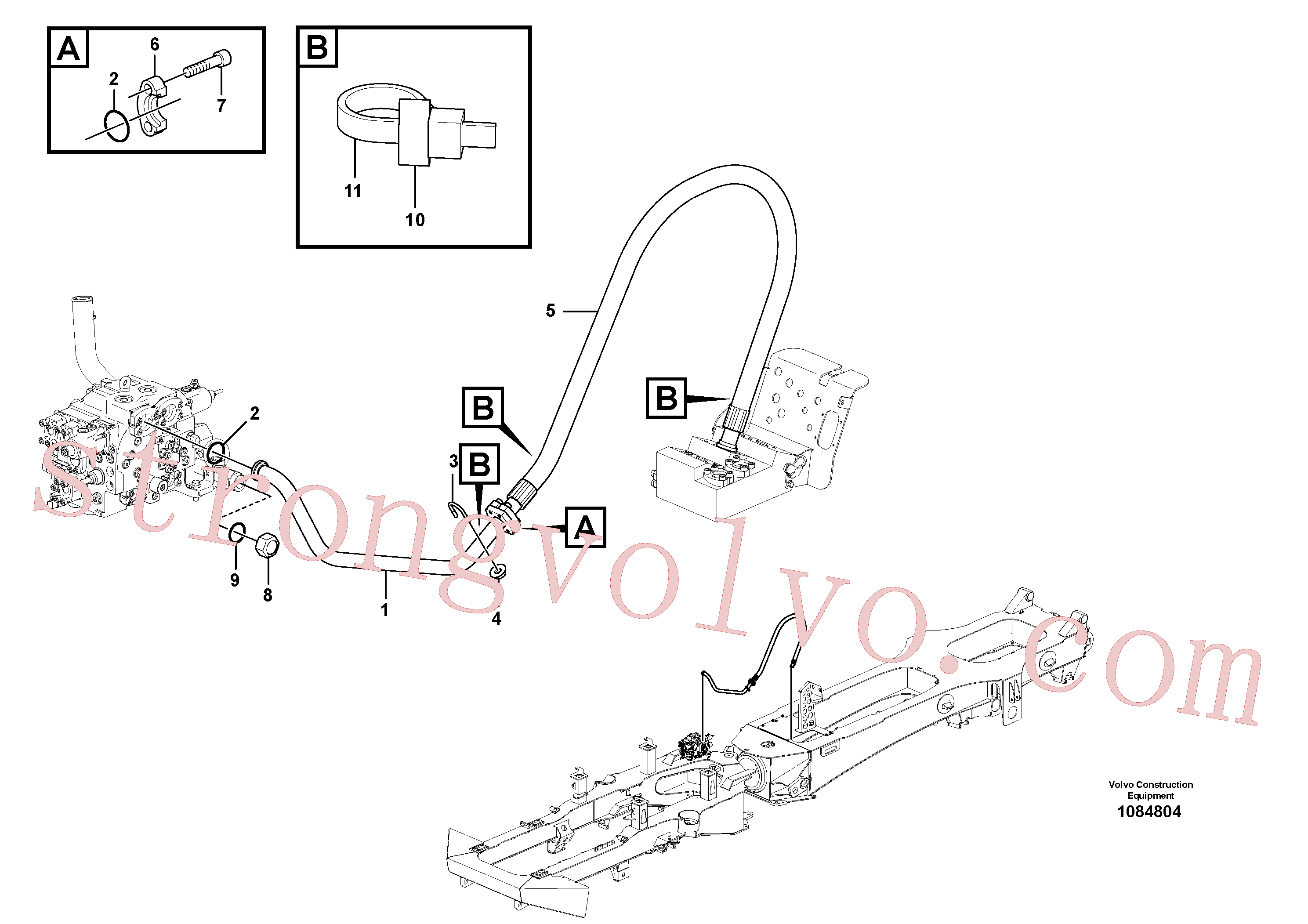 VOE935489 Volvo Sistema de basculamento, unidade de carga(1084804 Montagem)
