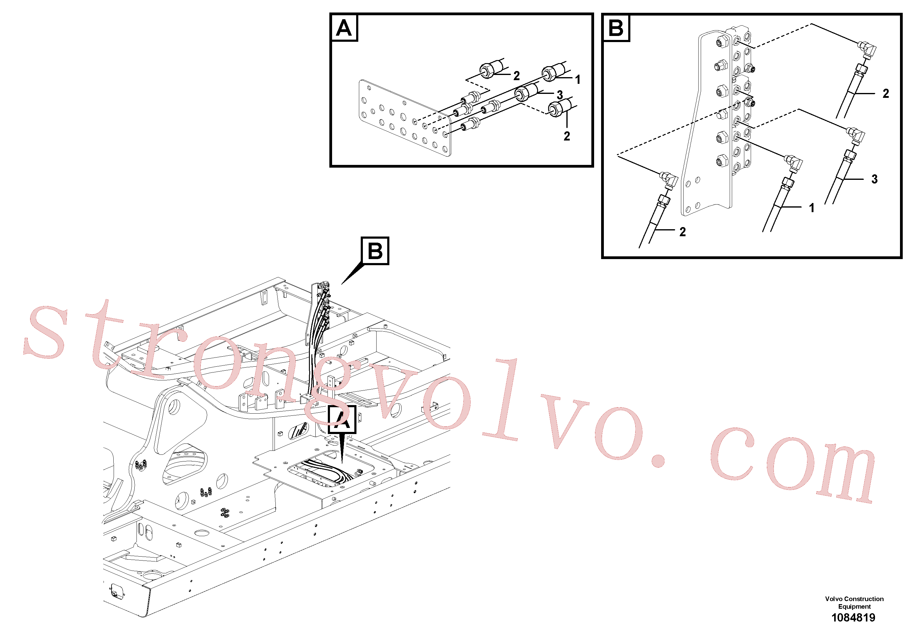 VOE936696 Volvo Sistema servomotor, mudança da função da alavanca(1084819 Montagem)