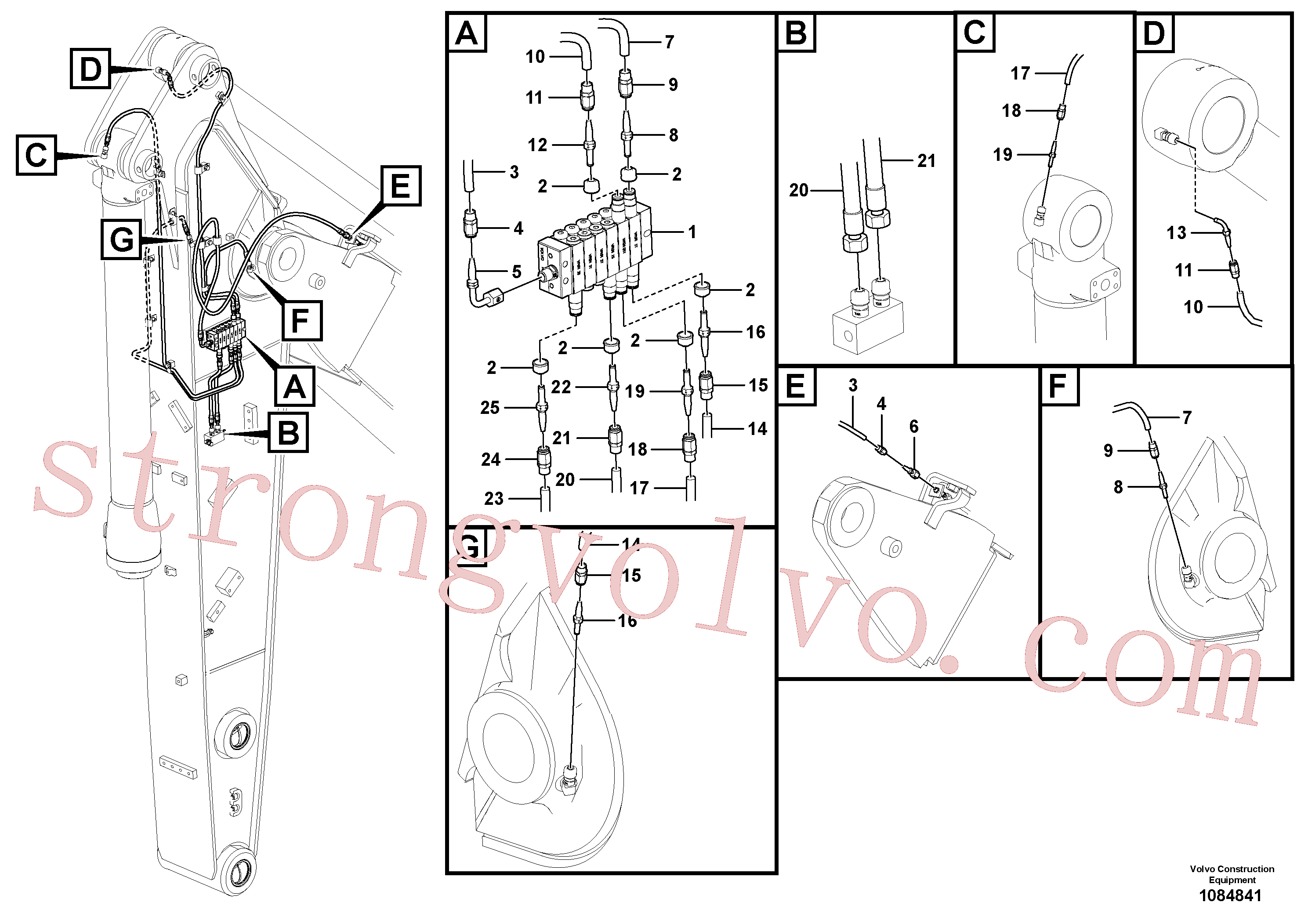 VOE14388450 Volvo Conjunto distribuidor, braço(1084841 Montagem)