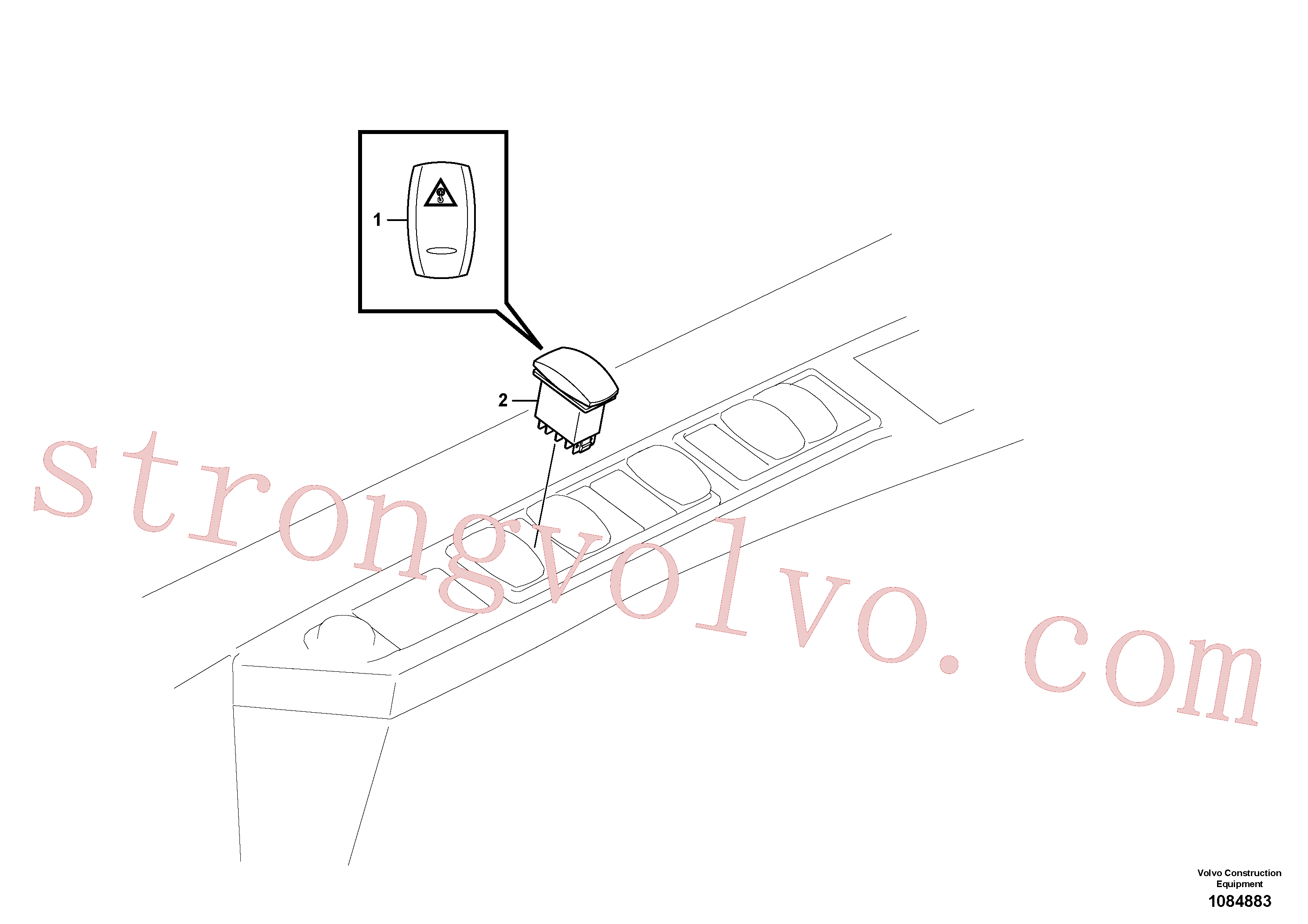 VOE70377107 Volvo Interruptor(1084883 Montagem)